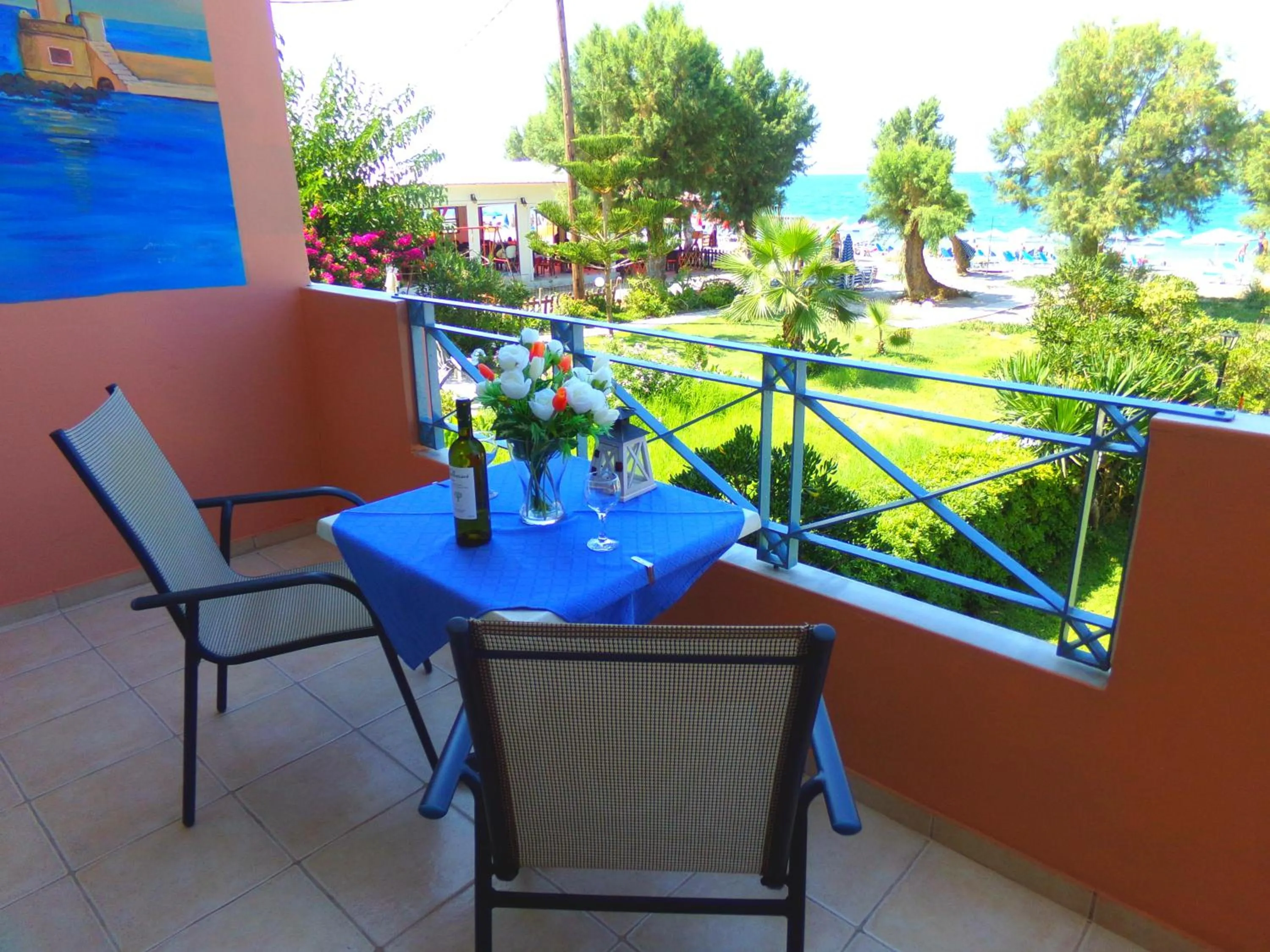 Balcony/Terrace in Katerina Seaside Studios