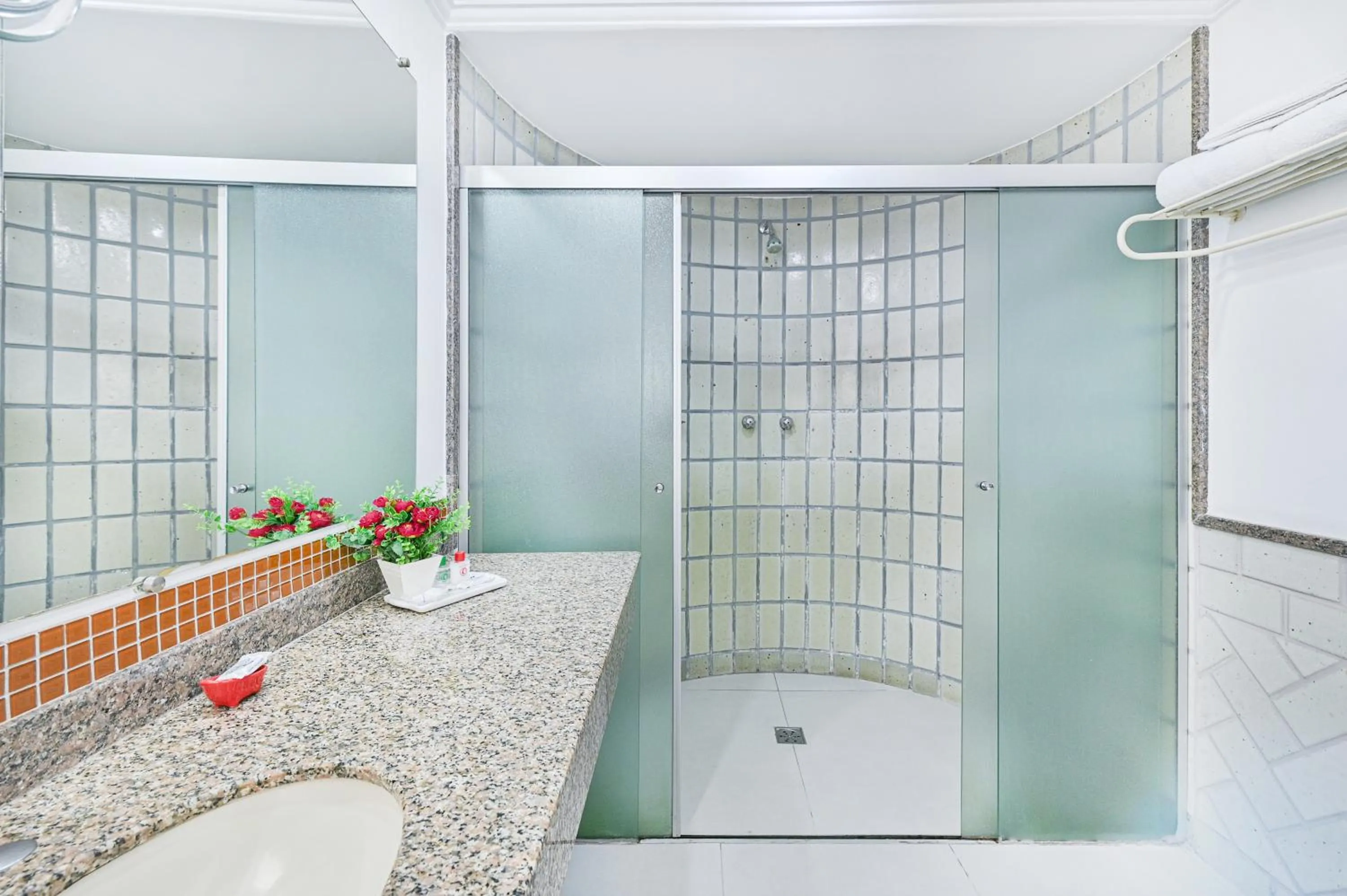 Bathroom in Hotel Dan Inn Campinas Cambuí - Um Hotel Clássico em Campinas By Nacional Inn