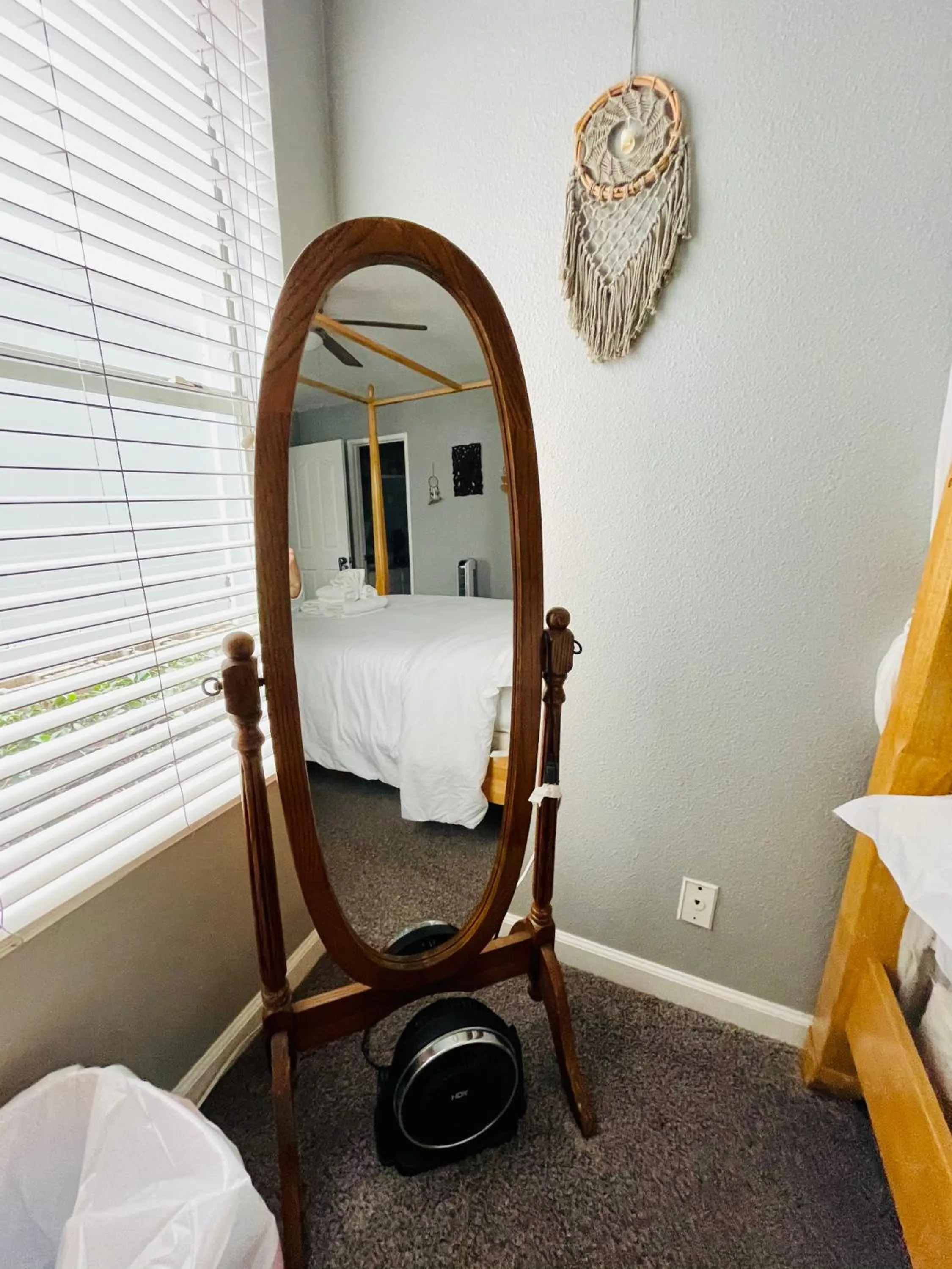 Bed in Boho Chic Beach Suite