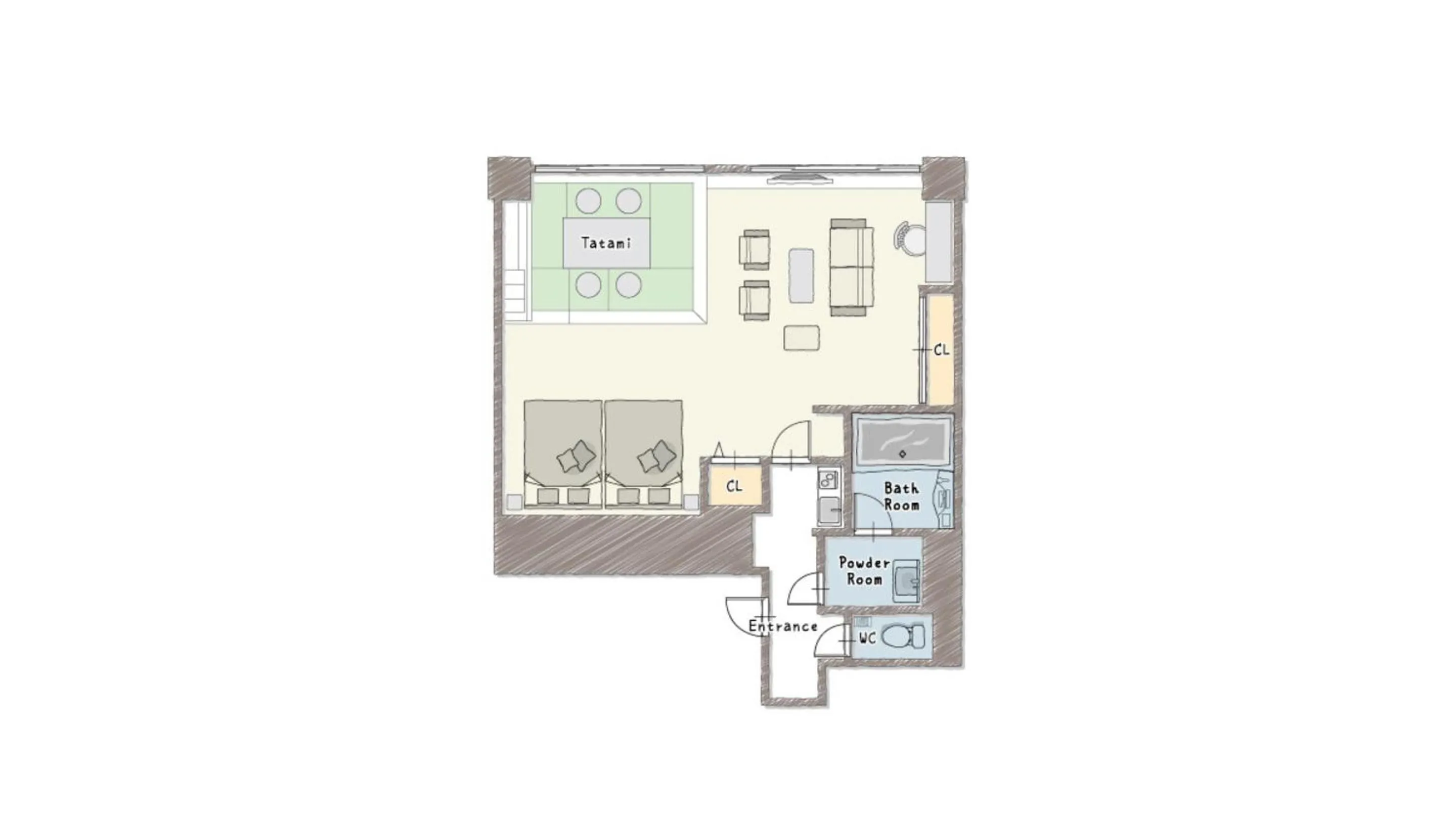 Floor plan in Hauza Kyoto Gojo Karasuma