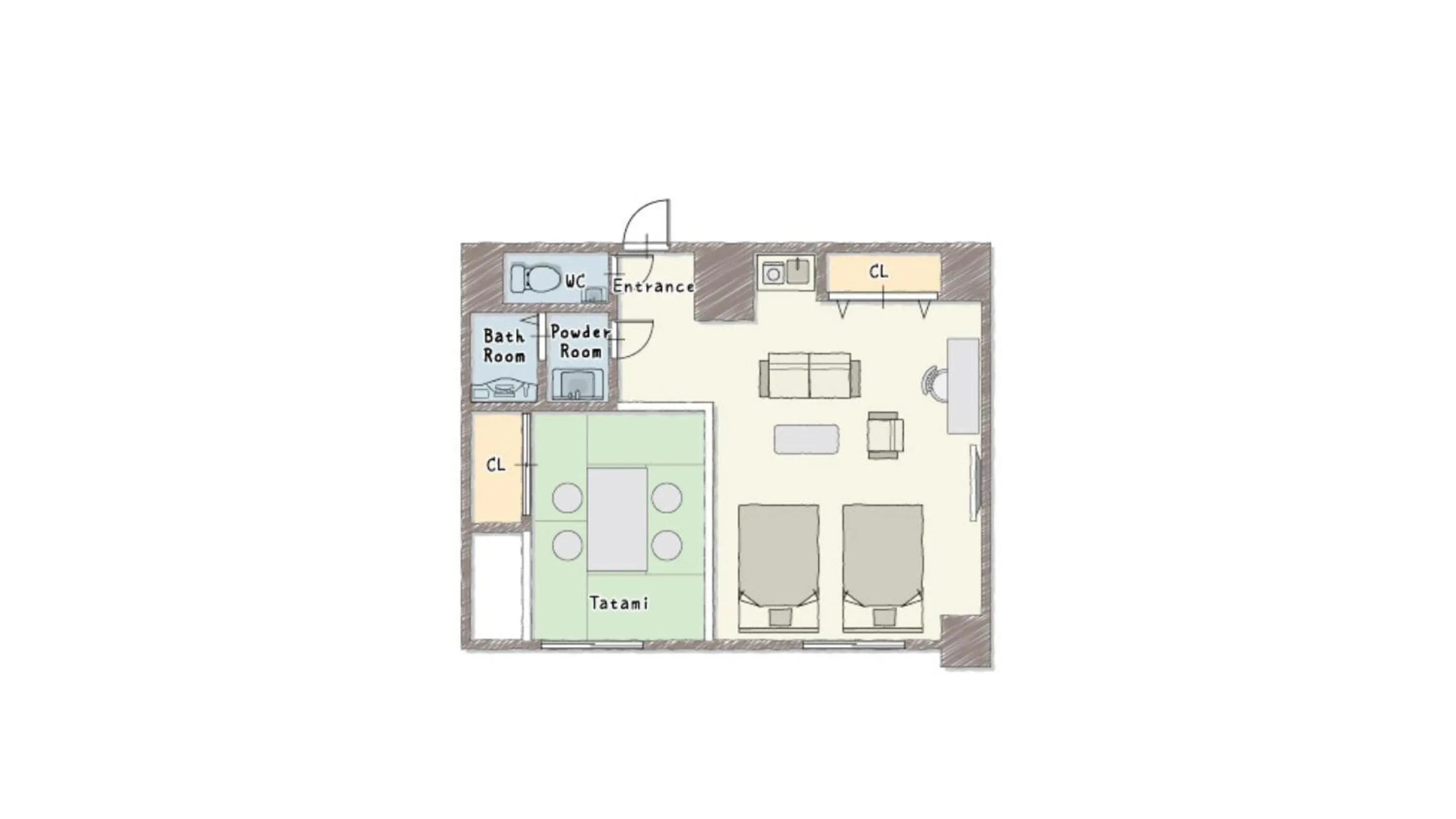 Floor plan in Hauza Kyoto Gojo Karasuma