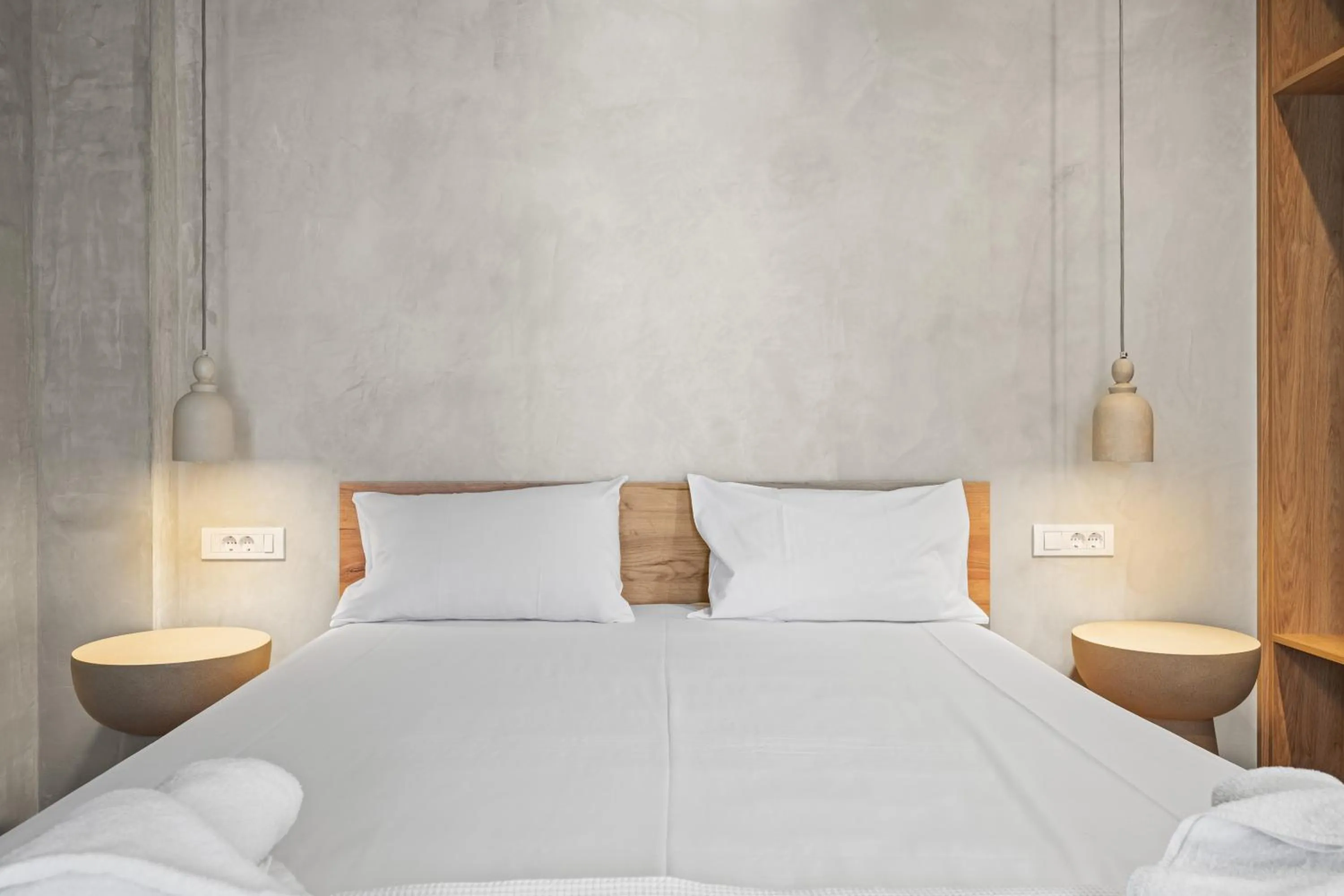 Bedroom, Bed in Nikos Apartments