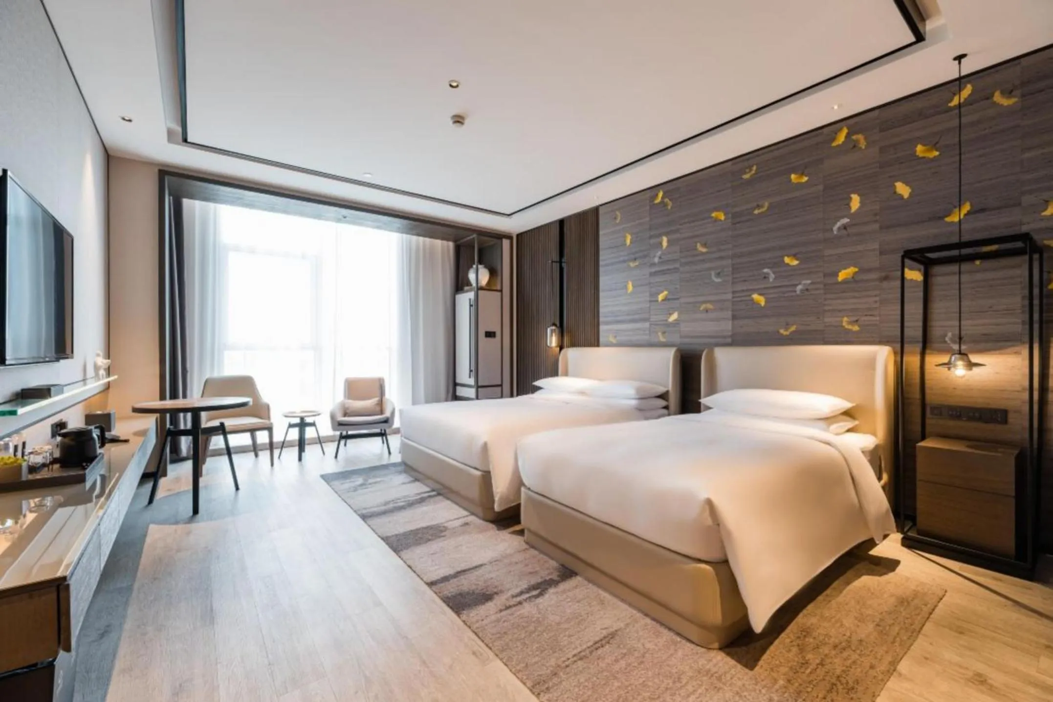 Bedroom, Bed in Yunhe Yebo Hotel (Shanghai International Tourism Resort Pudong Airport)