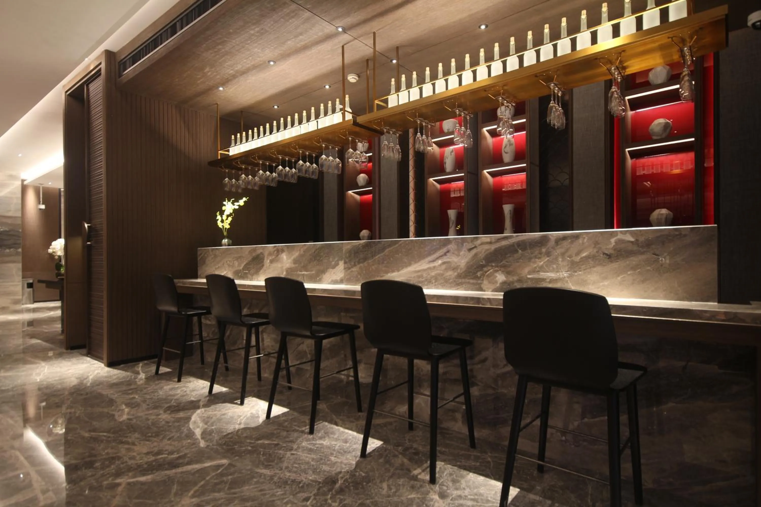 Lounge or bar in Yunhe Yebo Hotel (Shanghai International Tourism Resort Pudong Airport)