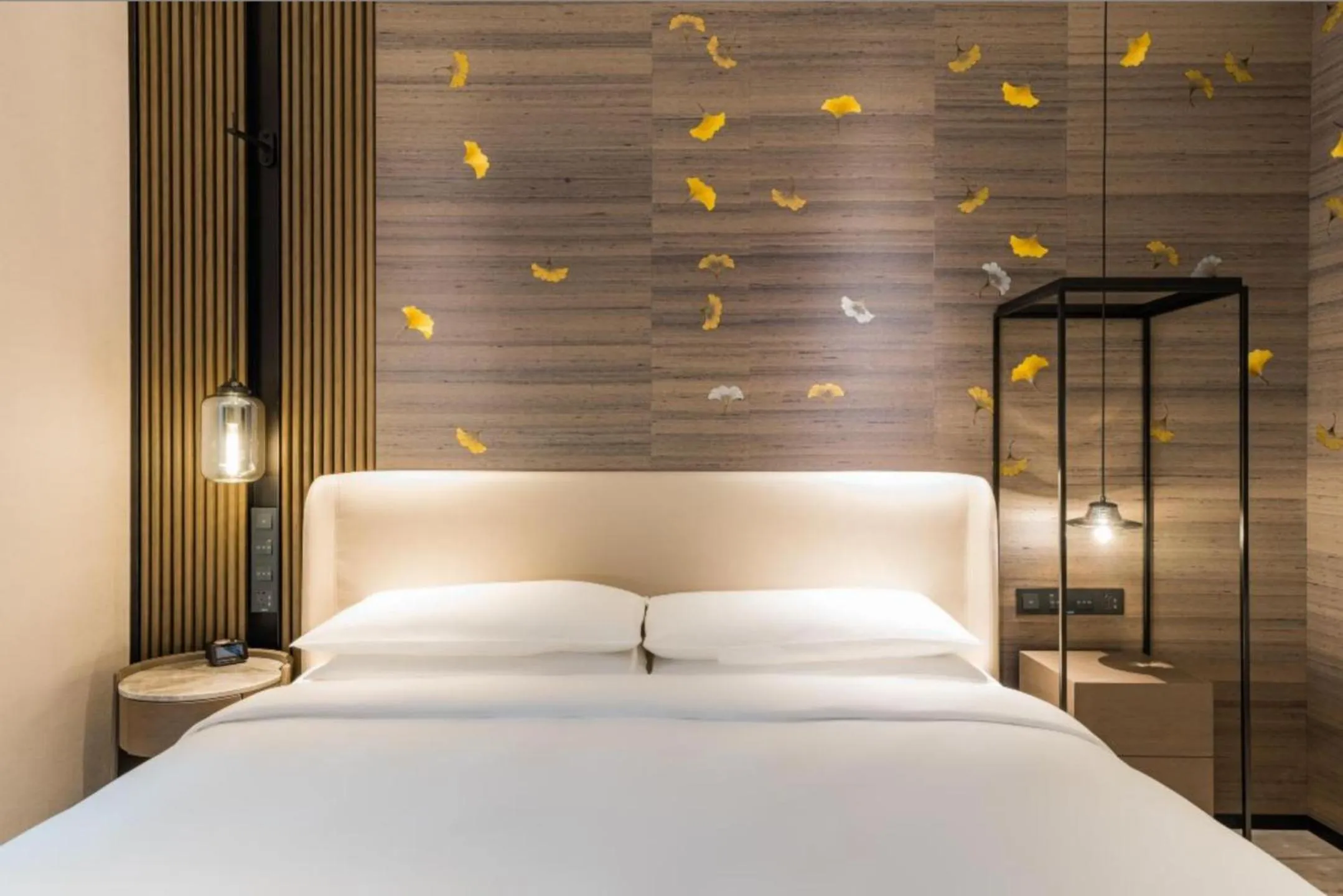 Bed in Yunhe Yebo Hotel (Shanghai International Tourism Resort Pudong Airport)