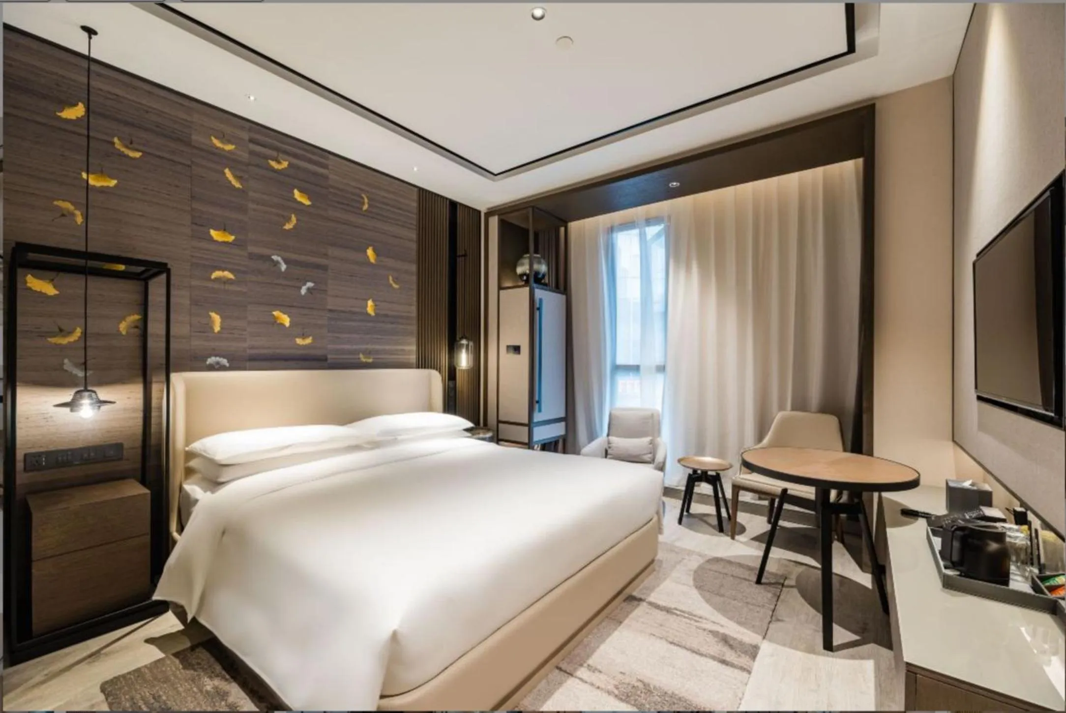 Bedroom, Bed in Yunhe Yebo Hotel (Shanghai International Tourism Resort Pudong Airport)