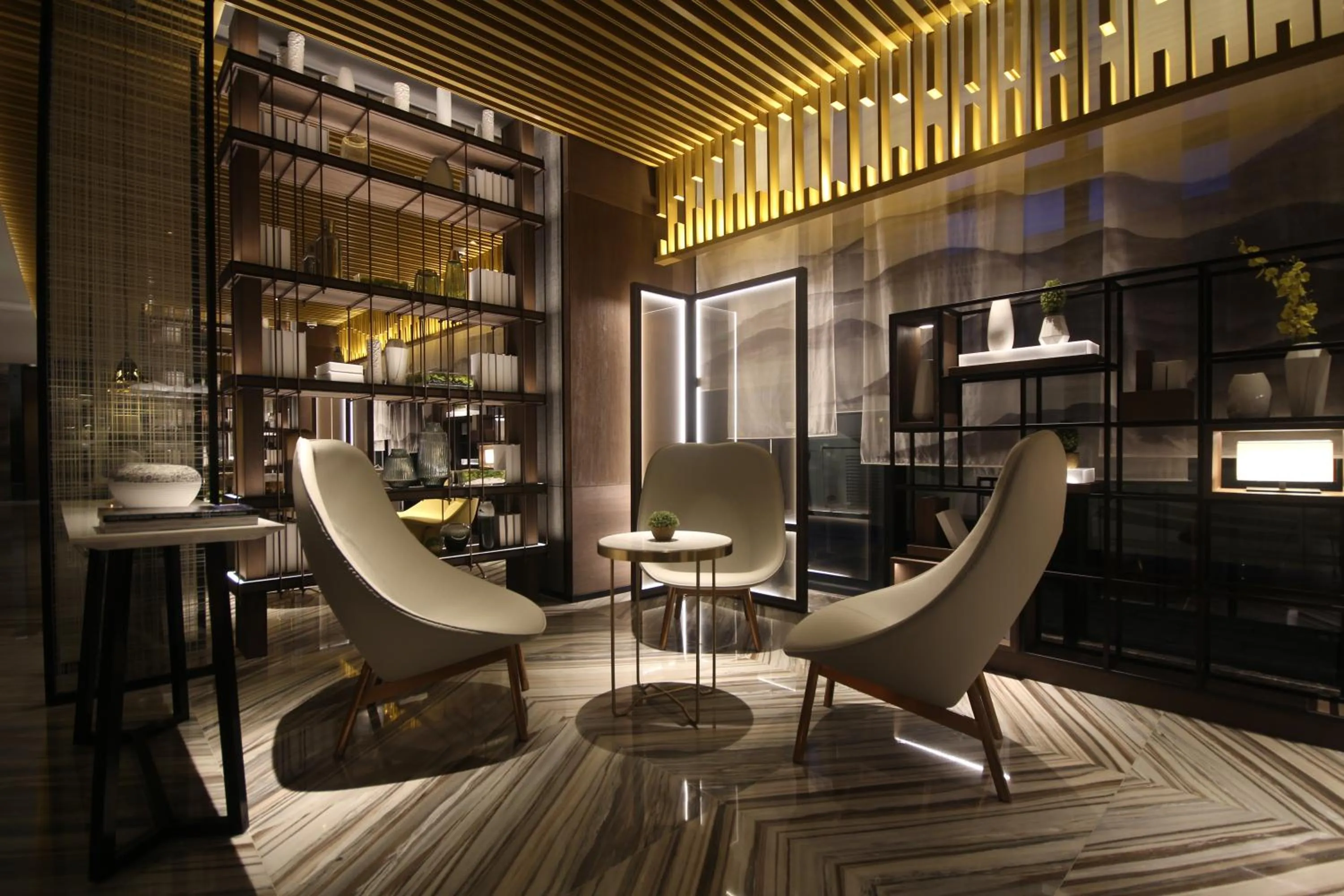 Seating area in Yunhe Yebo Hotel (Shanghai International Tourism Resort Pudong Airport)