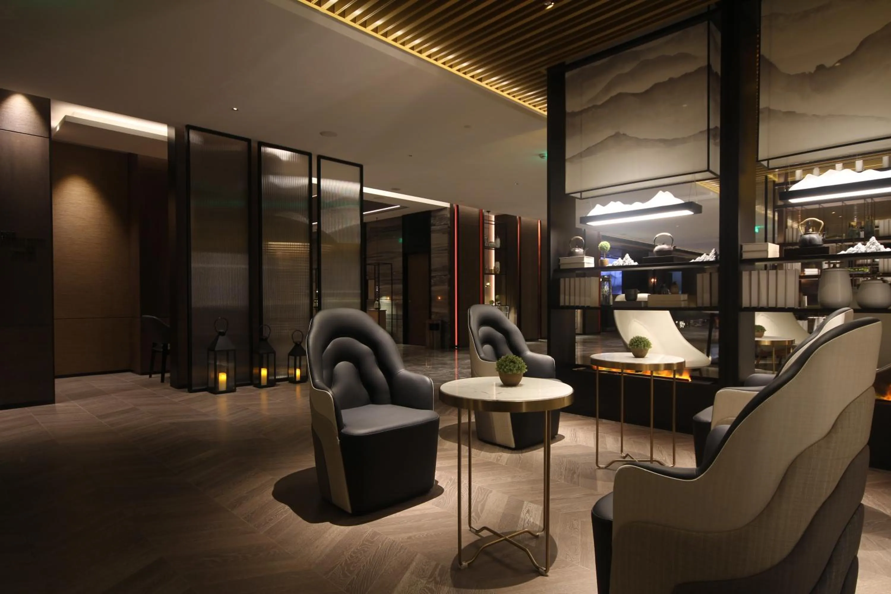 Seating area in Yunhe Yebo Hotel (Shanghai International Tourism Resort Pudong Airport)