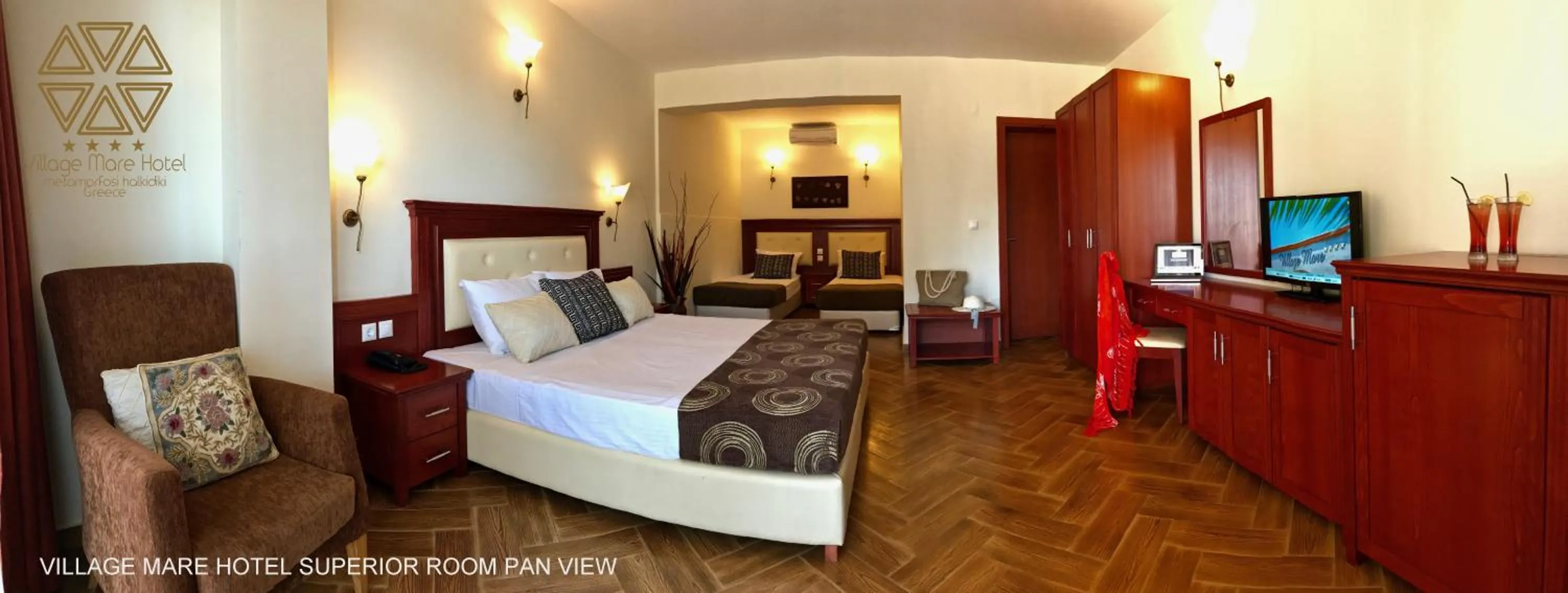 Patio, Bed in Village Mare