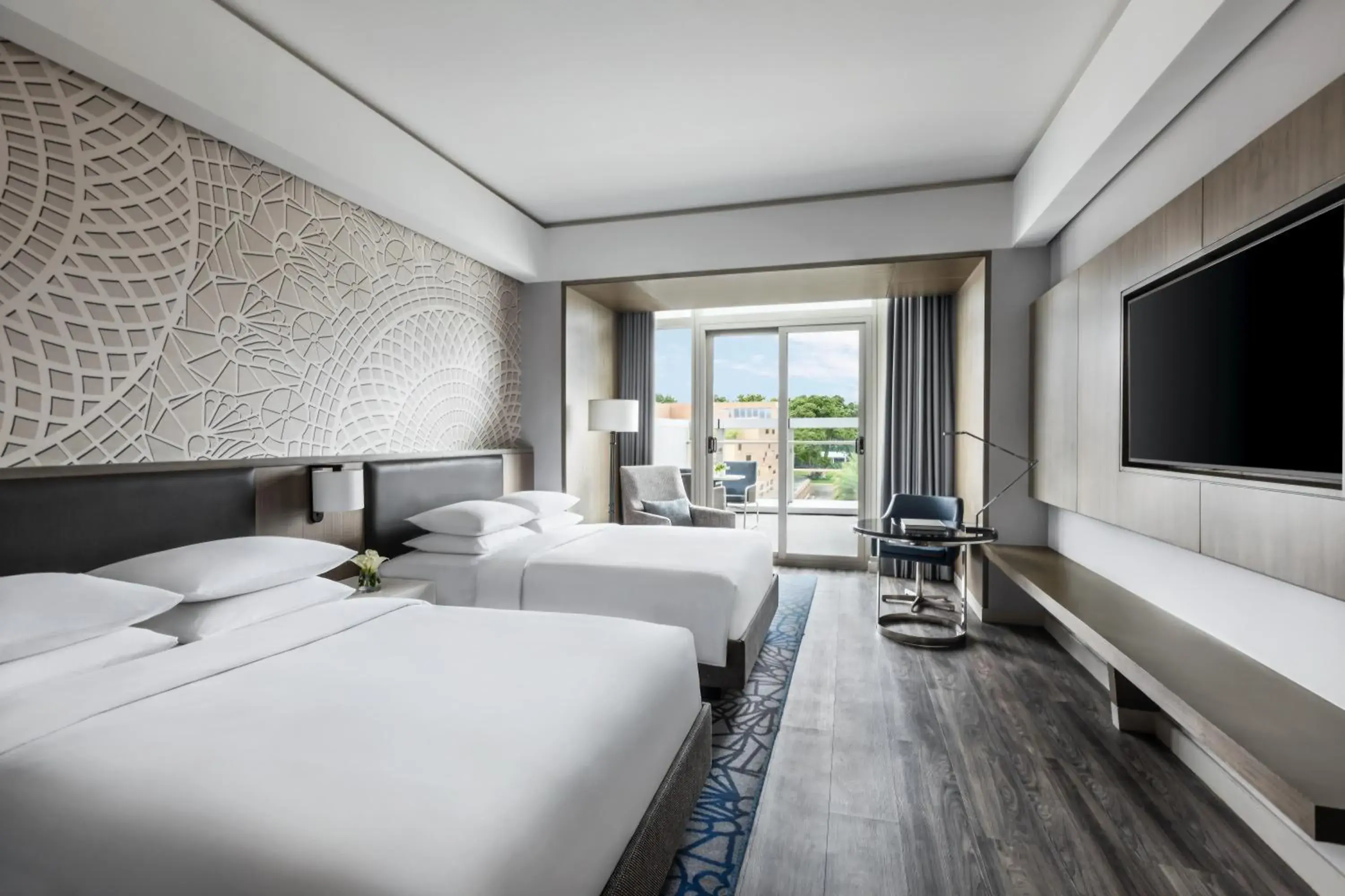 Deluxe Two Double Beds with Balcony in Clark Marriott Hotel Deluxe Two Double Beds with Balcony in Clark Marriott Hotel