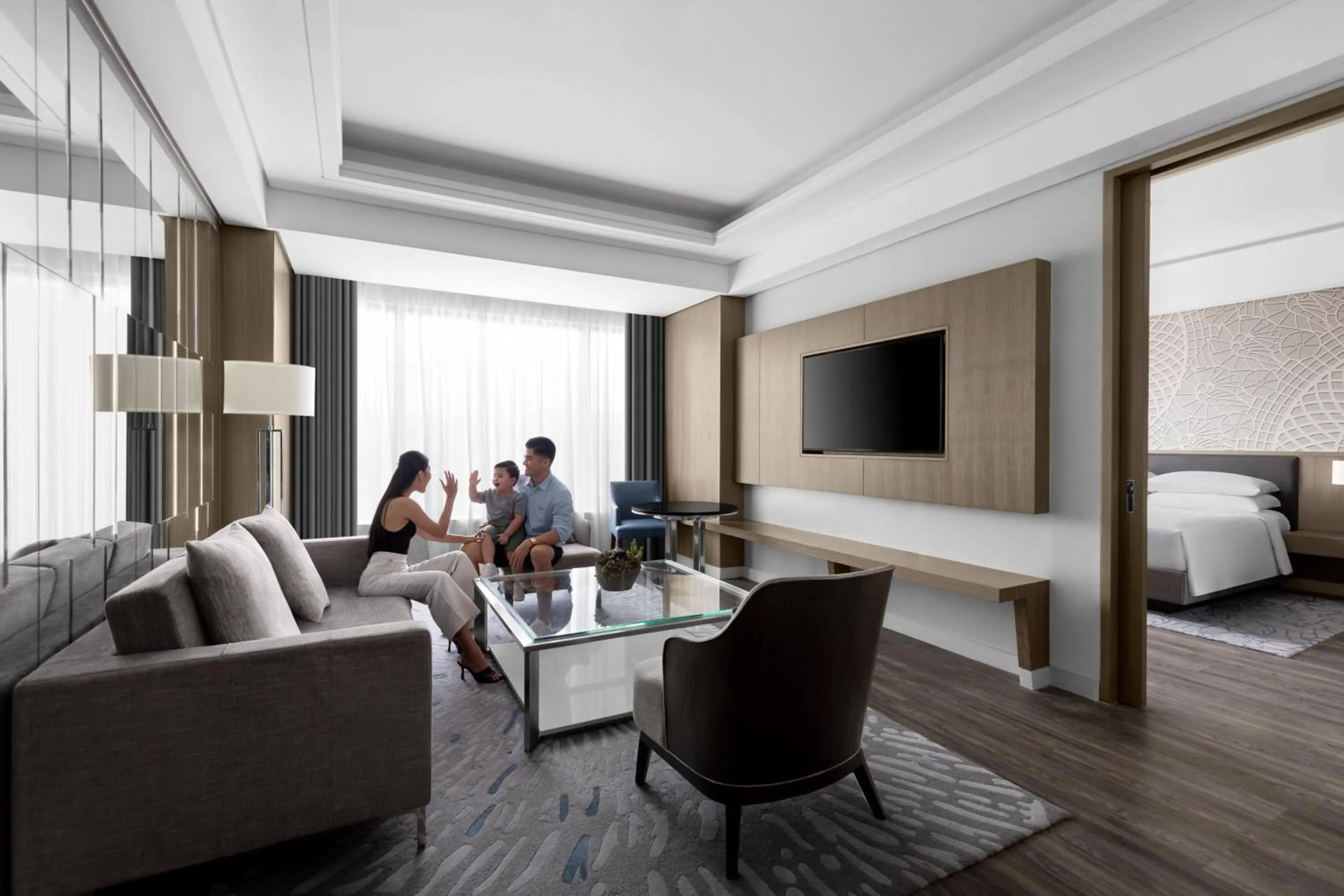 Living room in Clark Marriott Hotel