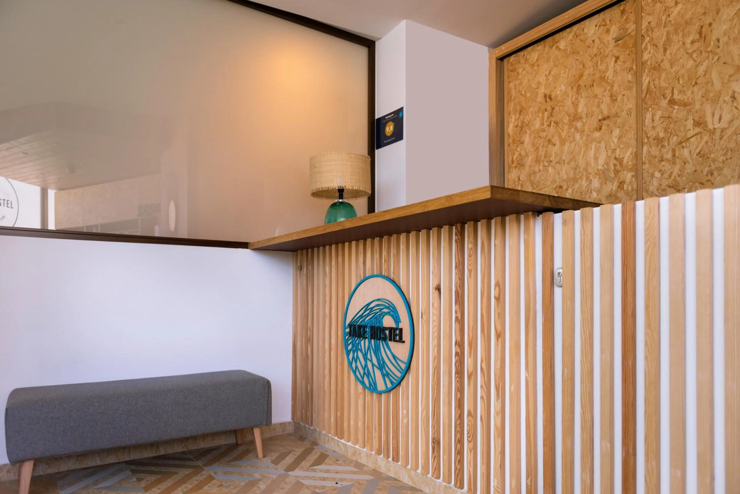 Seating area in TAKE SURF Hostel Conil