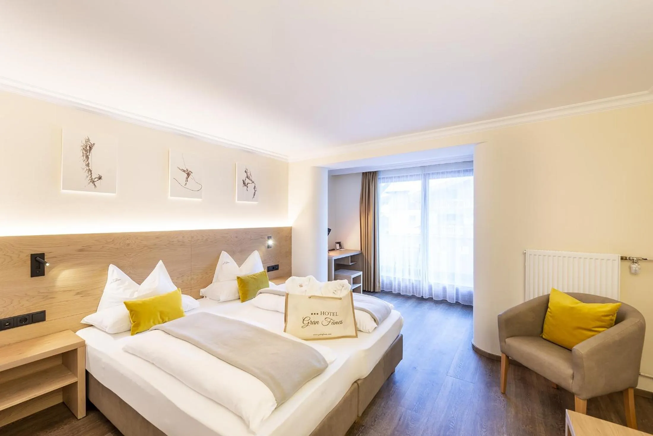 Bed in Hotel Gran Fanes