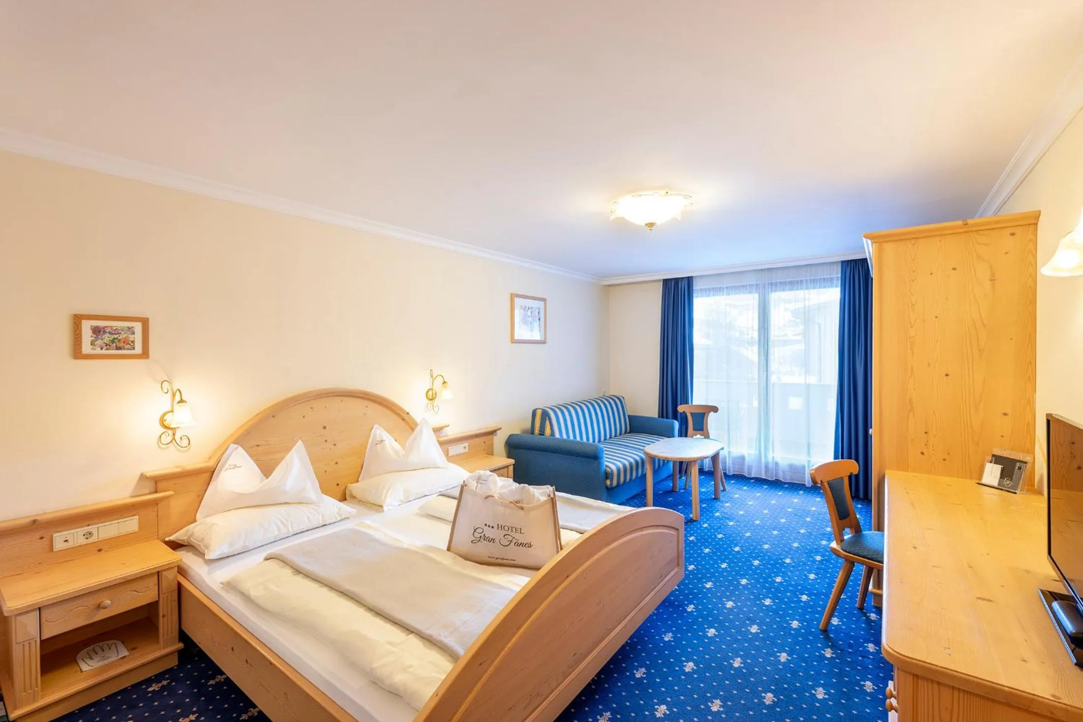 Bed in Hotel Gran Fanes