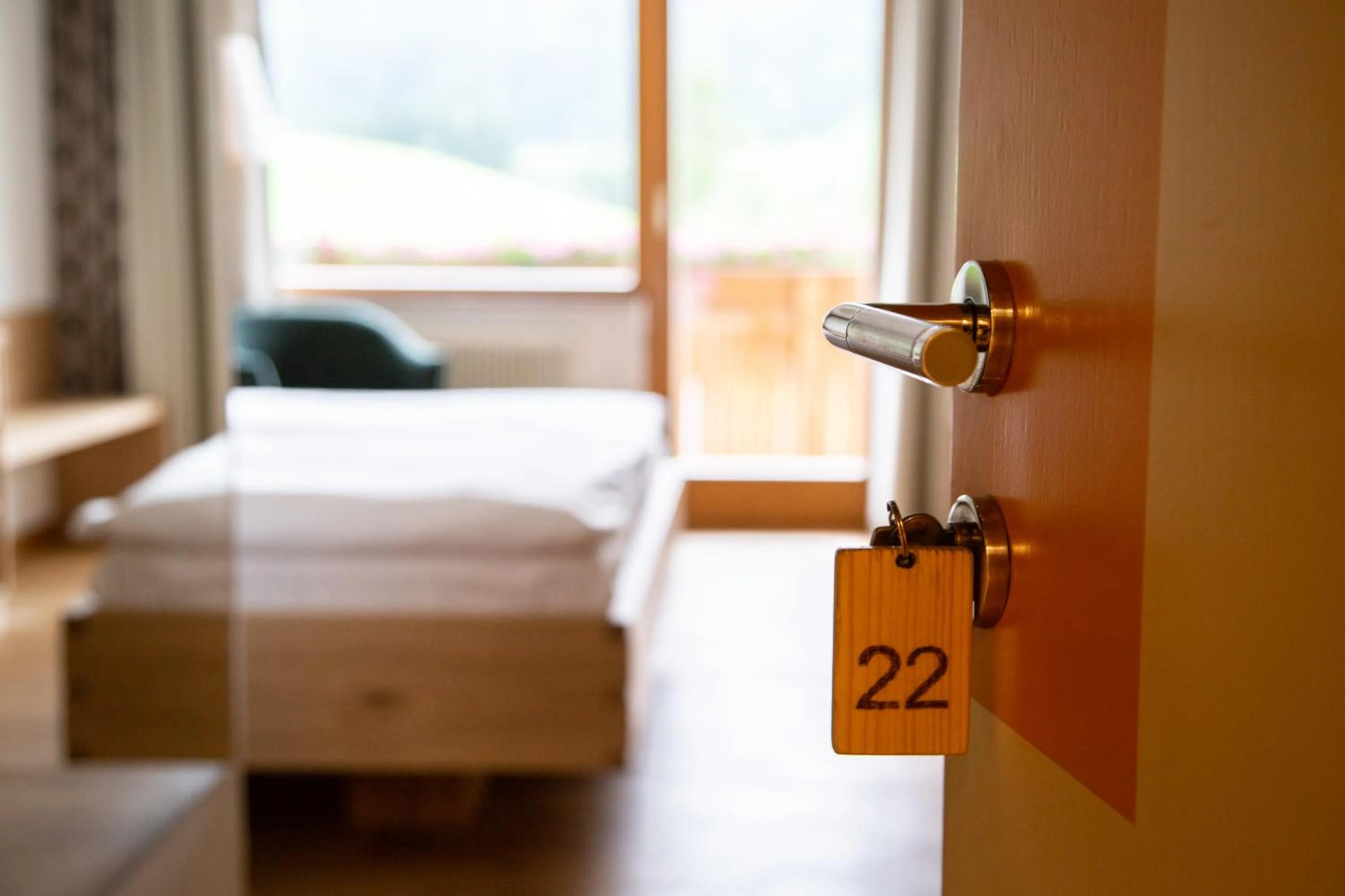 Decorative detail, Bed in Hotel garni Kranzbichlhof