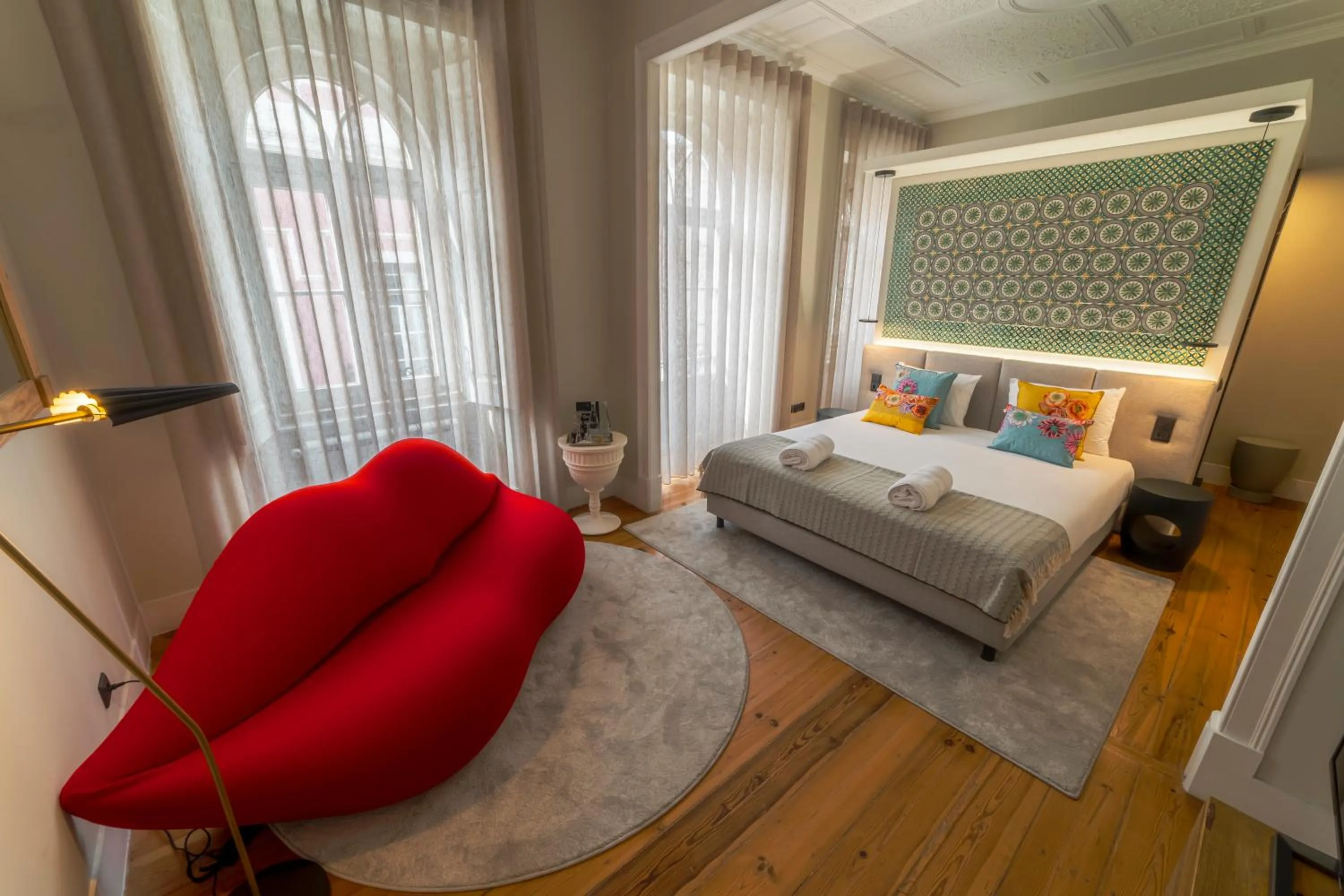 Bedroom, Bed in 19 Tile Ceramic Concept - by Unlock Hotels