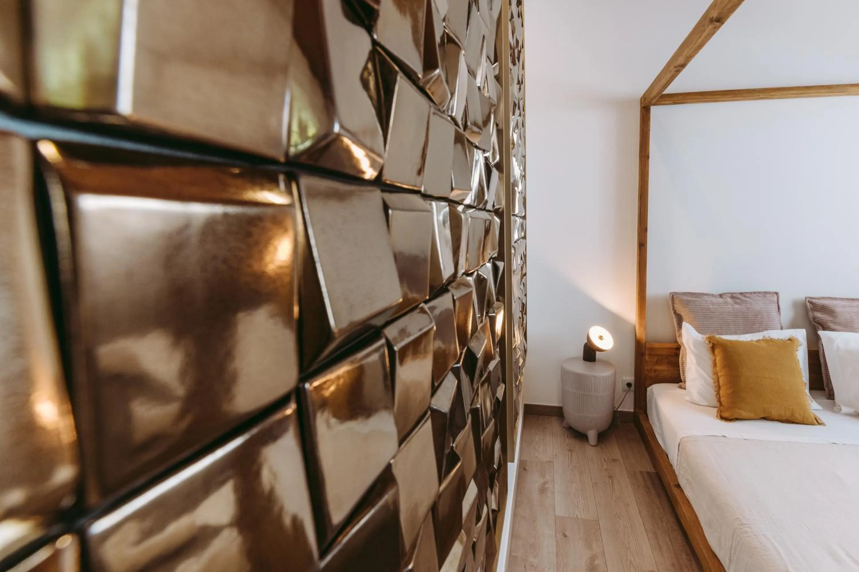 Bedroom, Bed in 19 Tile Ceramic Concept - by Unlock Hotels