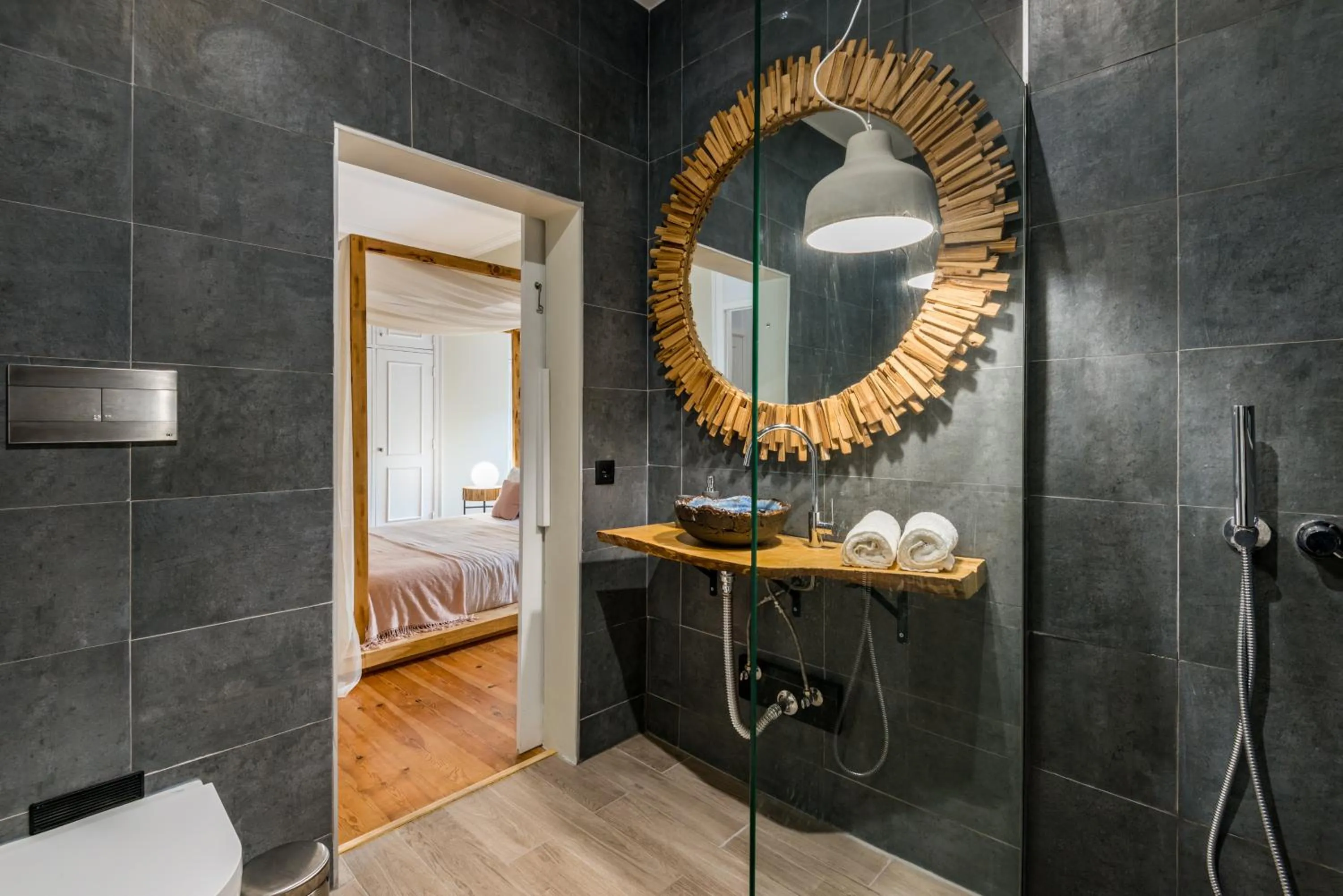 Bathroom, Bed in 19 Tile Ceramic Concept - by Unlock Hotels