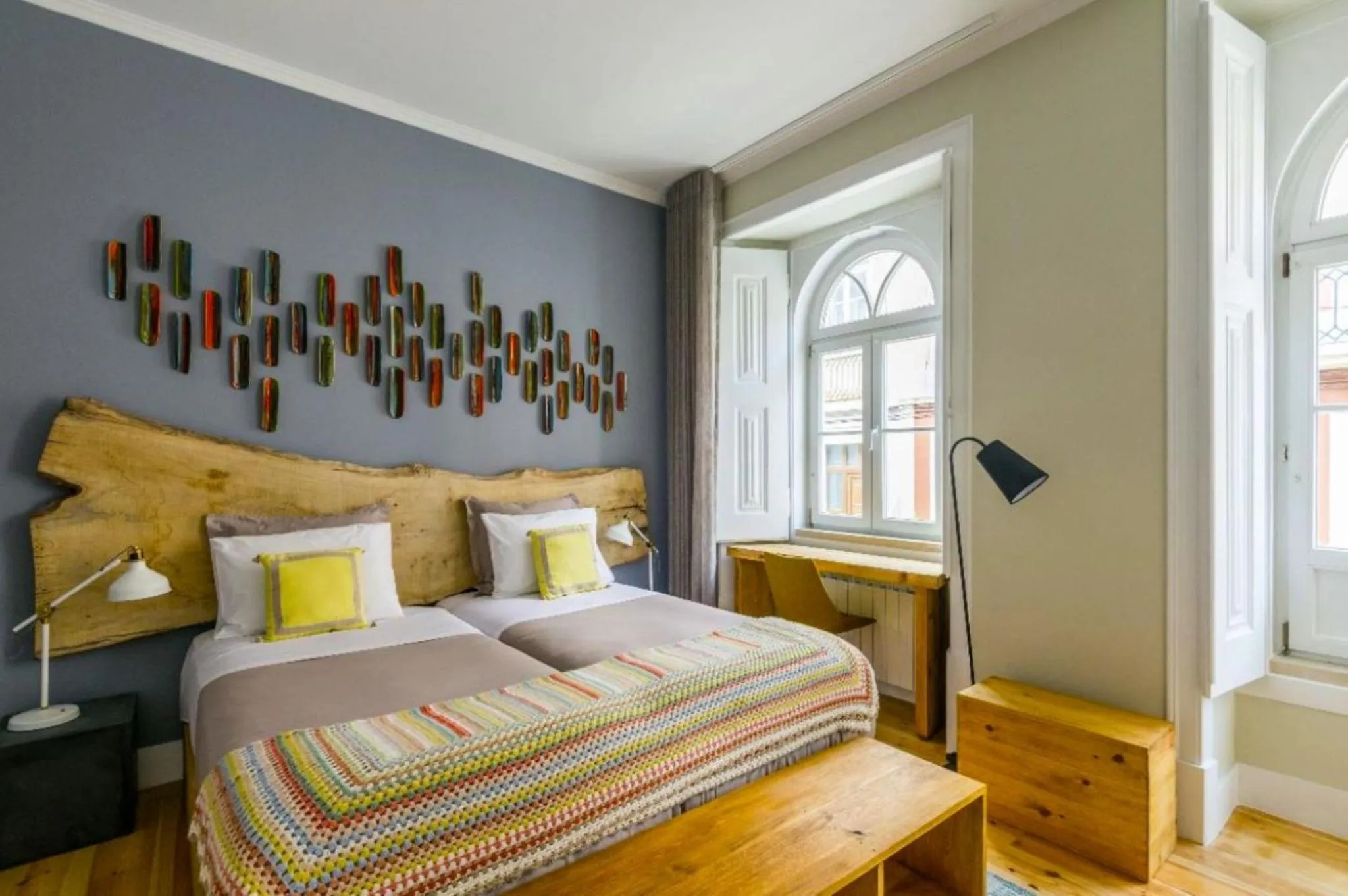 Bedroom, Bed in 19 Tile Ceramic Concept - by Unlock Hotels