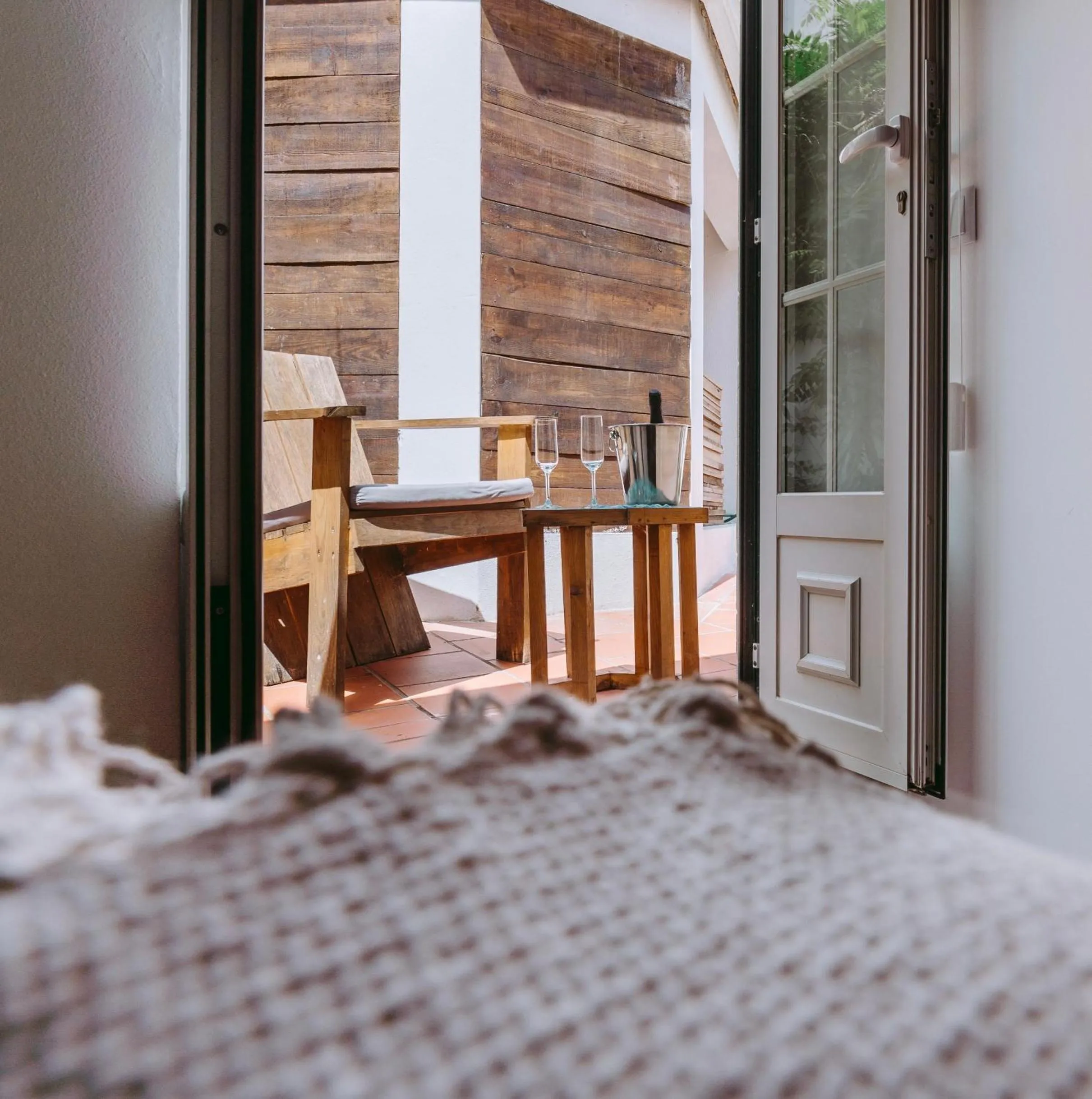 Patio, Bed in 19 Tile Ceramic Concept - by Unlock Hotels