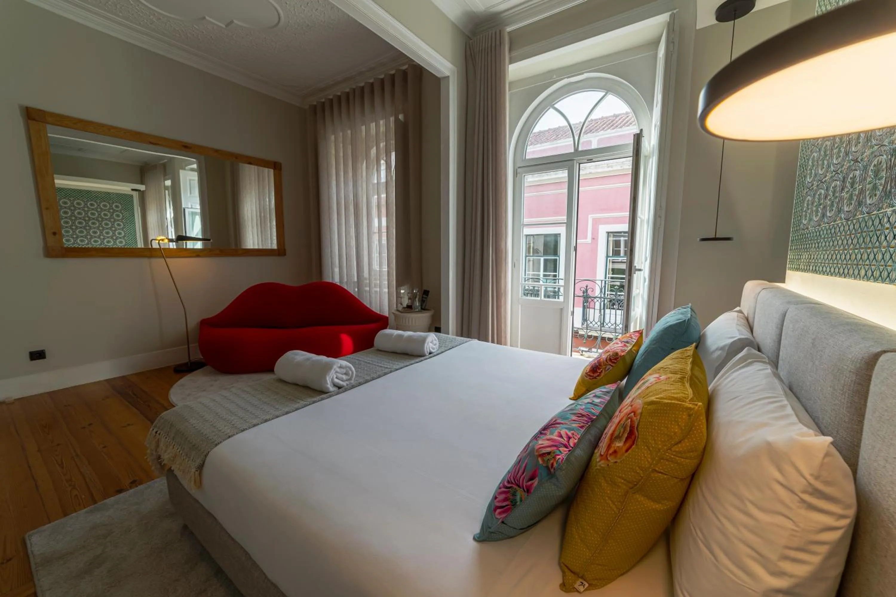 Bedroom, Bed in 19 Tile Ceramic Concept - by Unlock Hotels