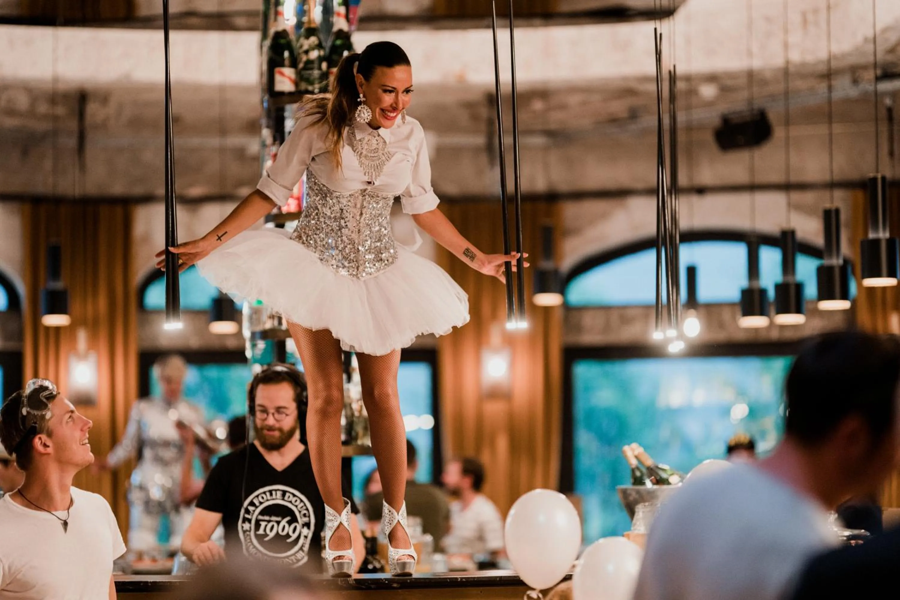 People in La Folie Douce Hotels Chamonix