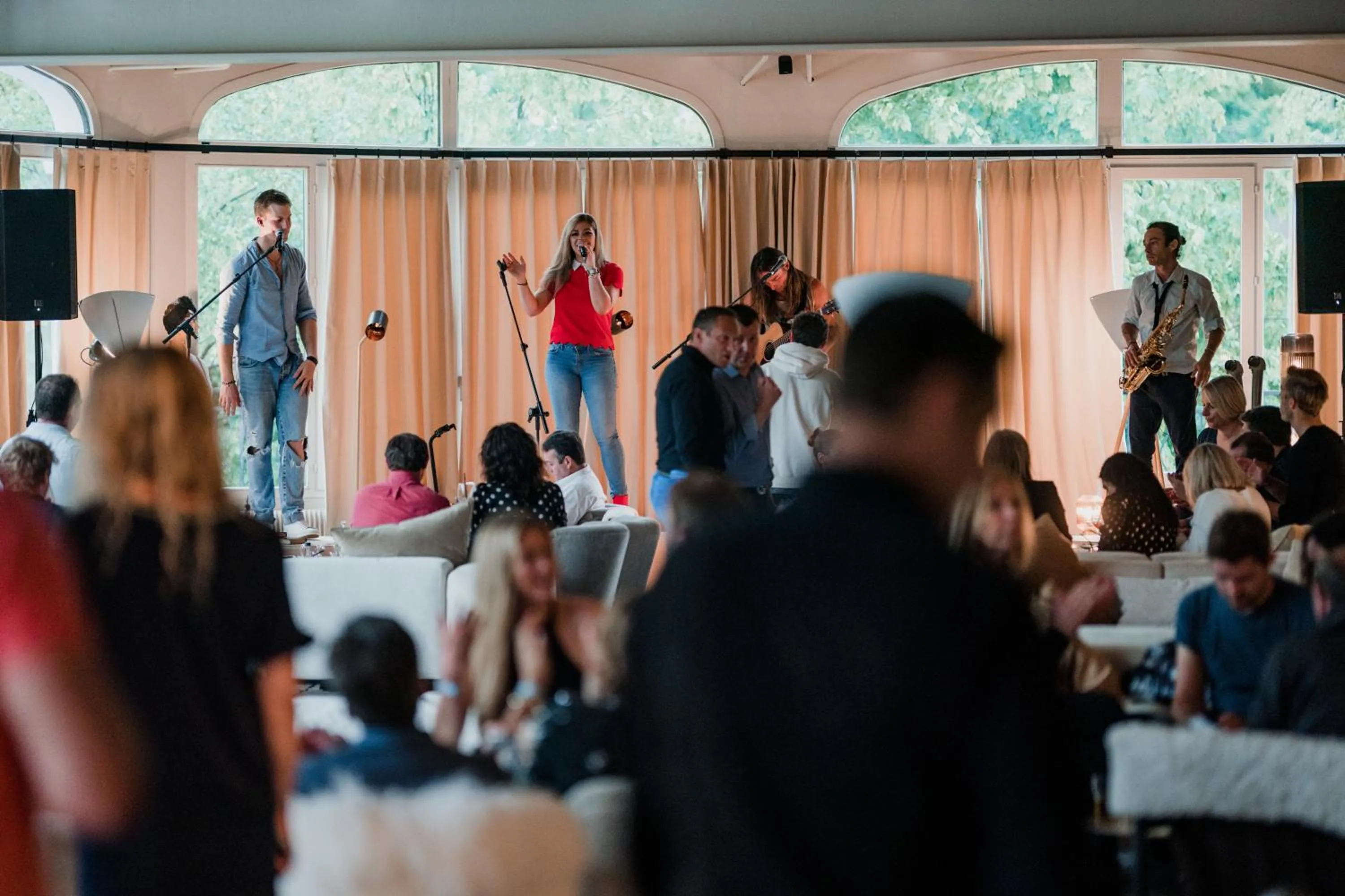 People in La Folie Douce Hotels Chamonix