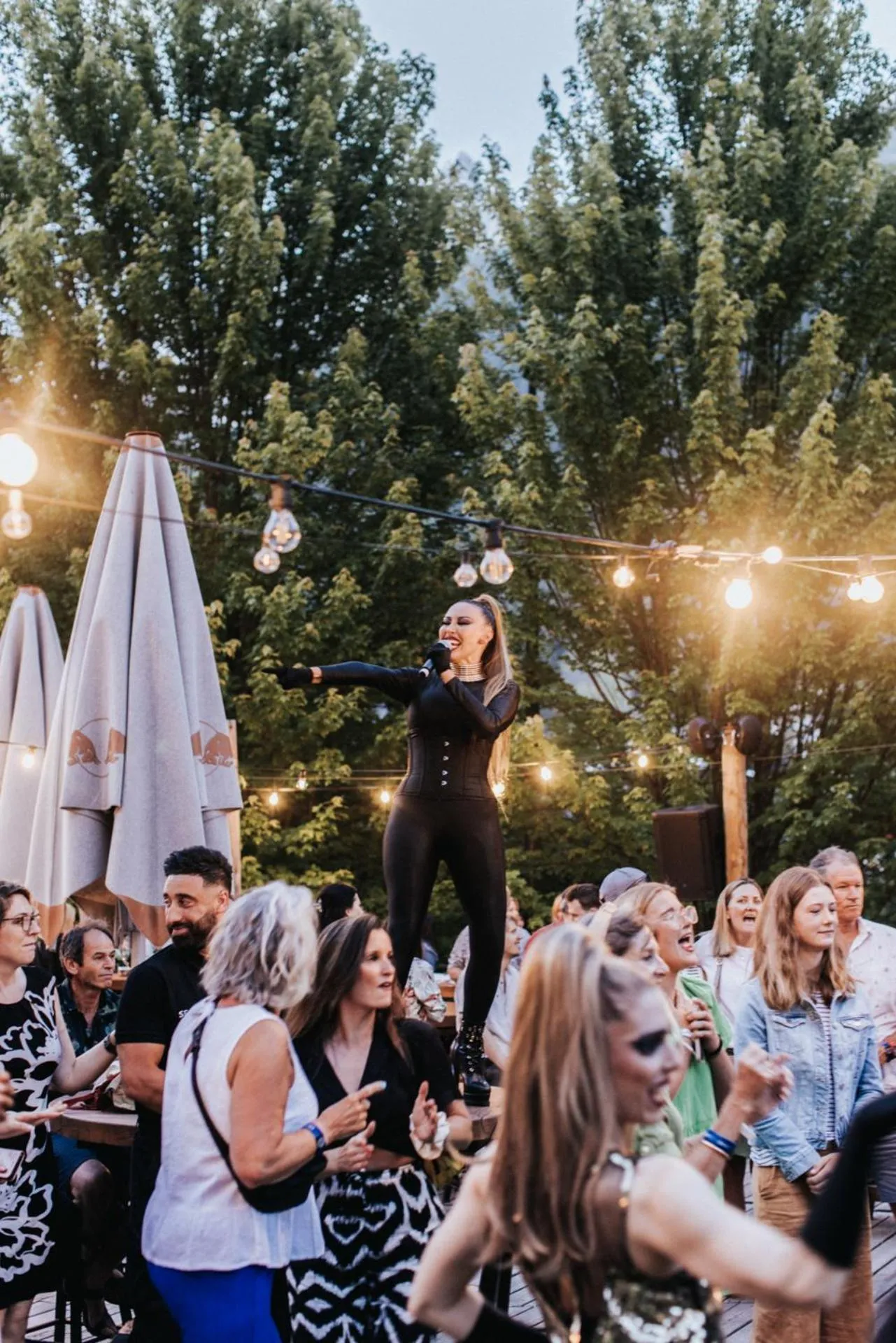 Patio in La Folie Douce Hotels Chamonix