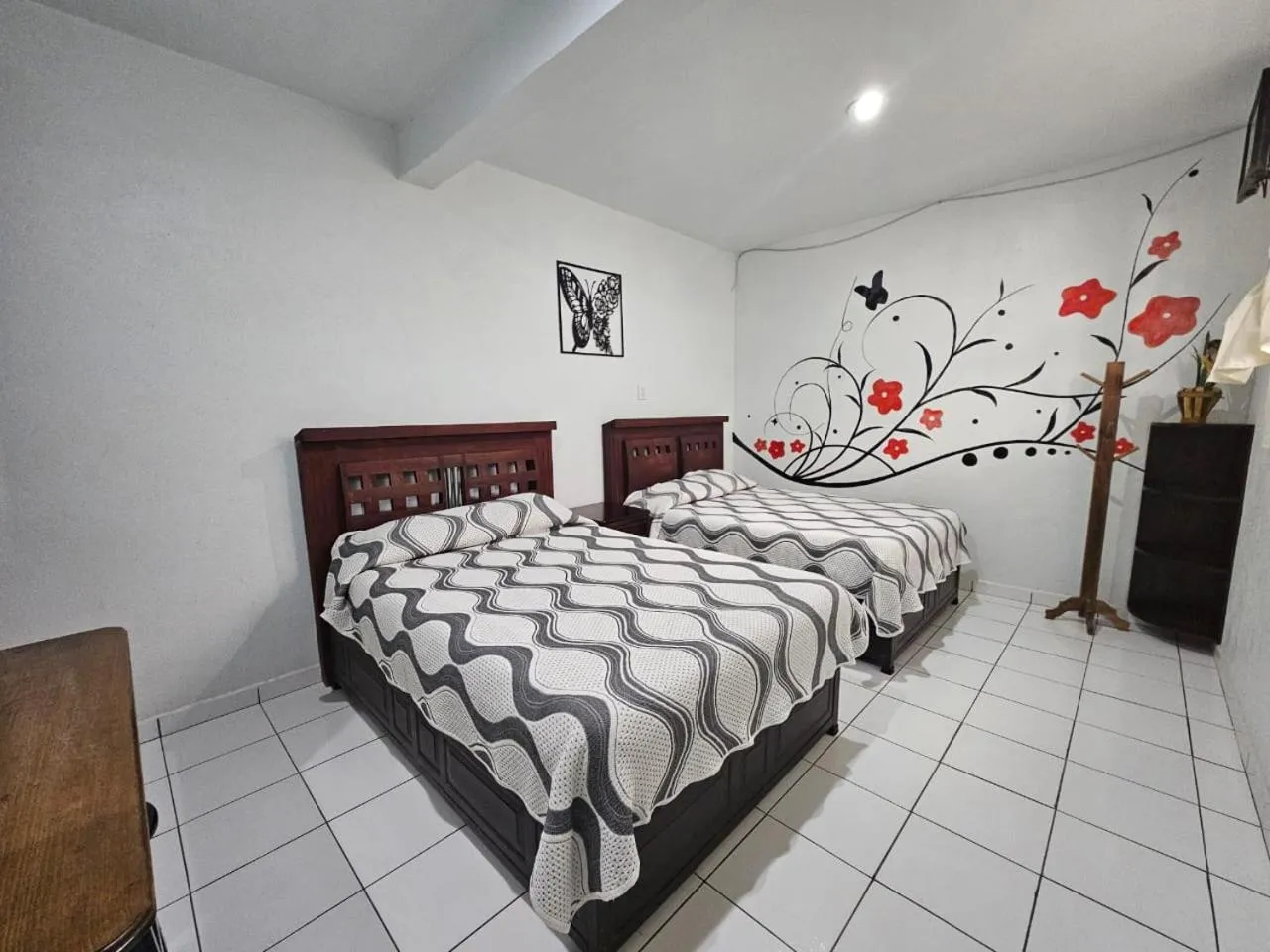 Bed in Hotel posada Juquila