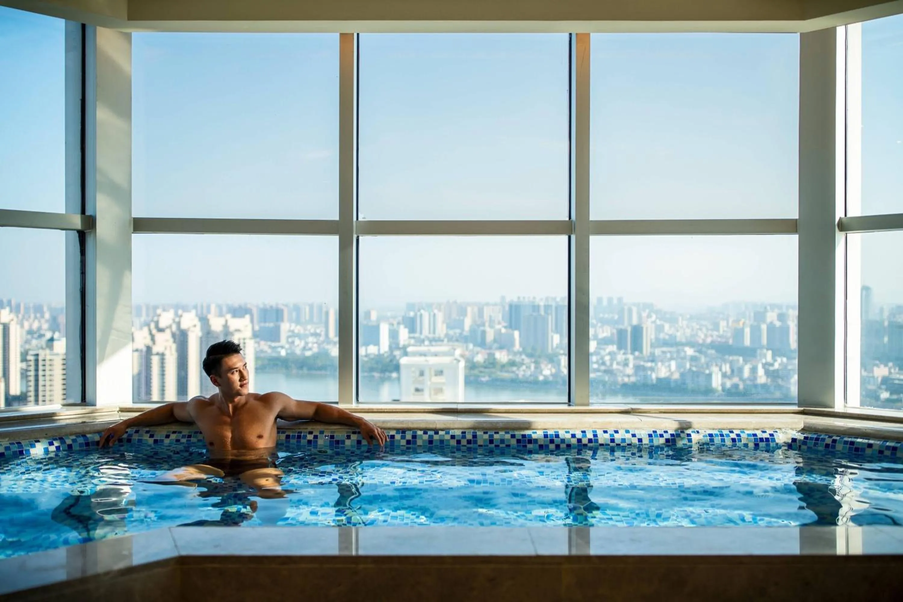 Swimming pool in Renaissance Huizhou Hotel