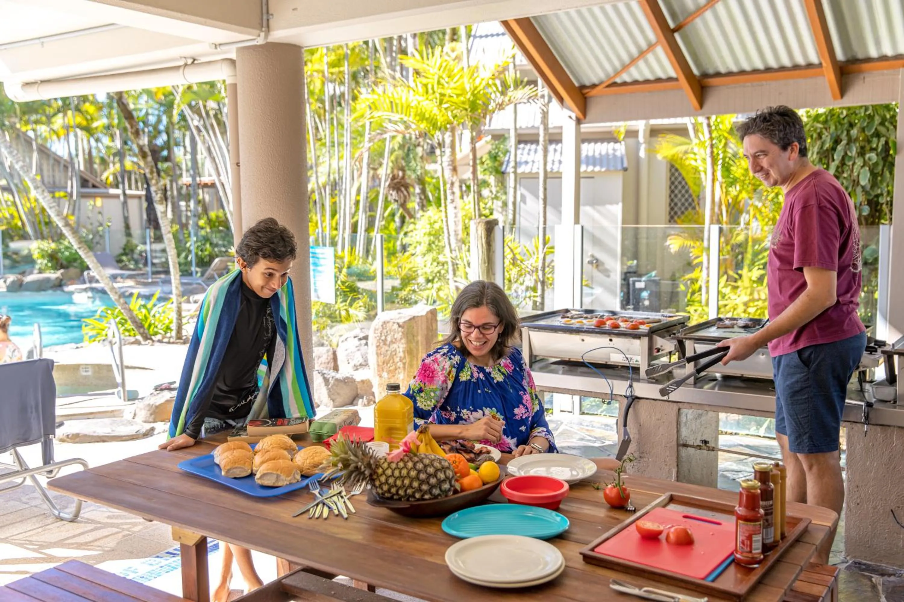BBQ facilities in The Islander Noosa Resort