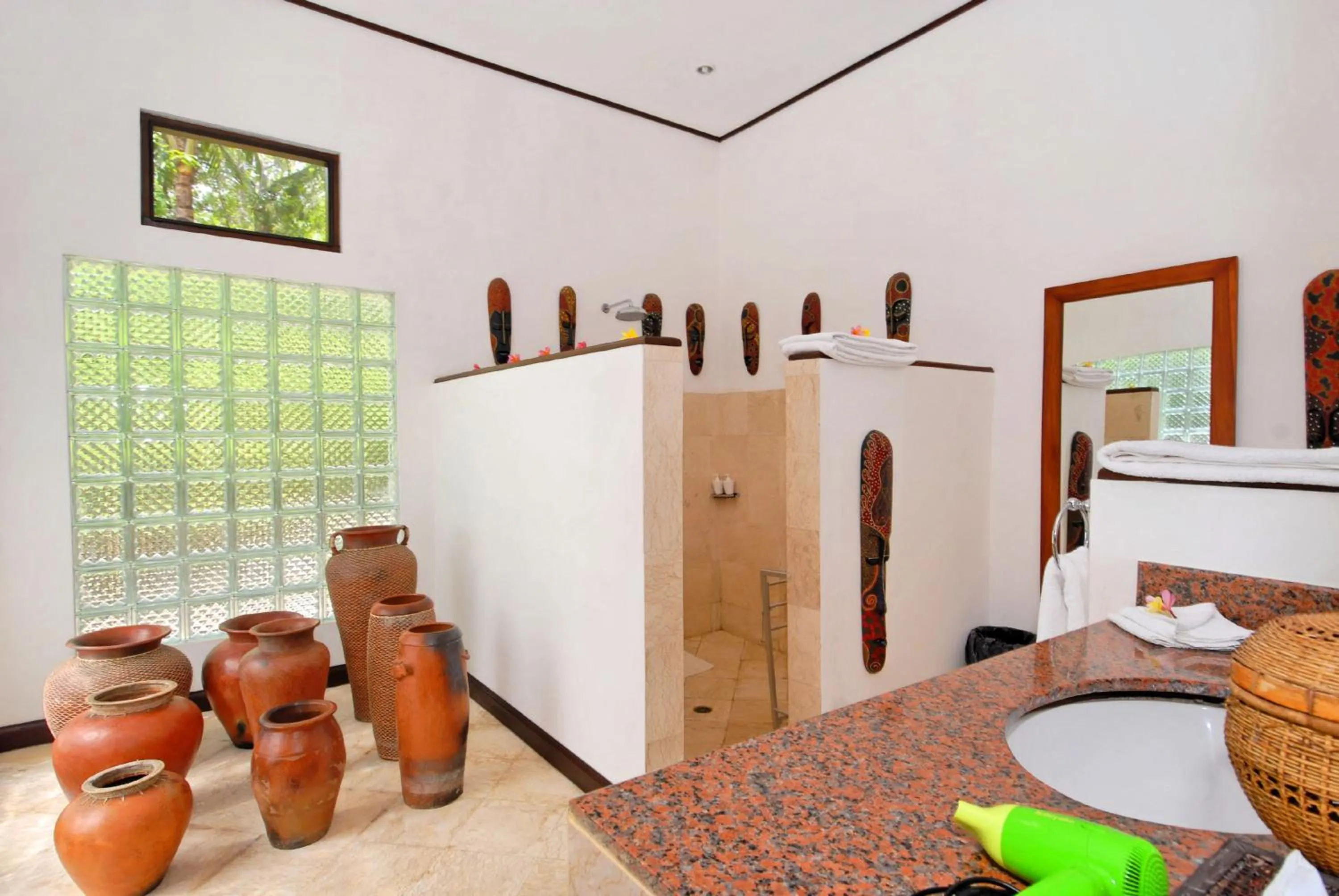 Shower in Agung Bali Nirwana Villas and Spa