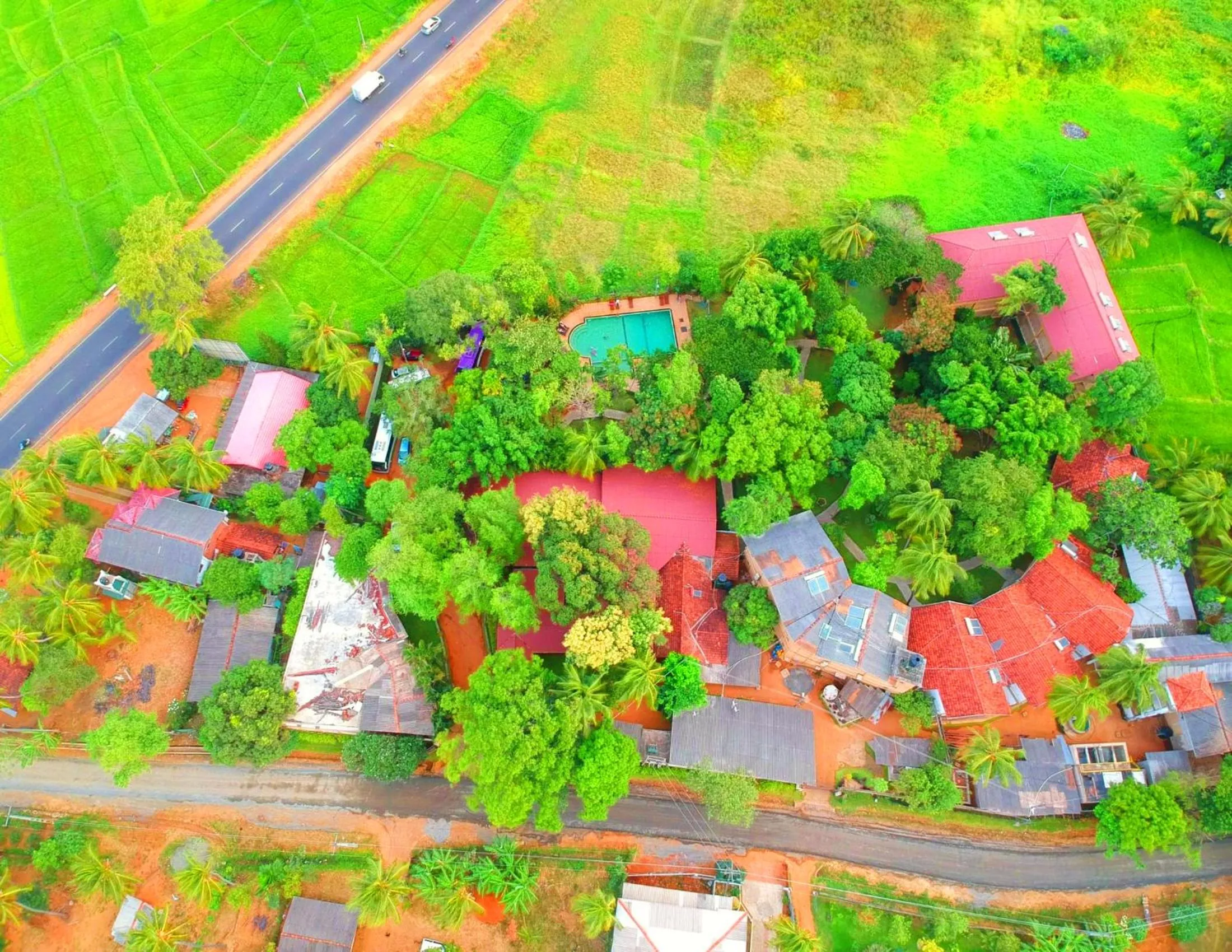 Bird's eye view in Pelwehera Village Resort