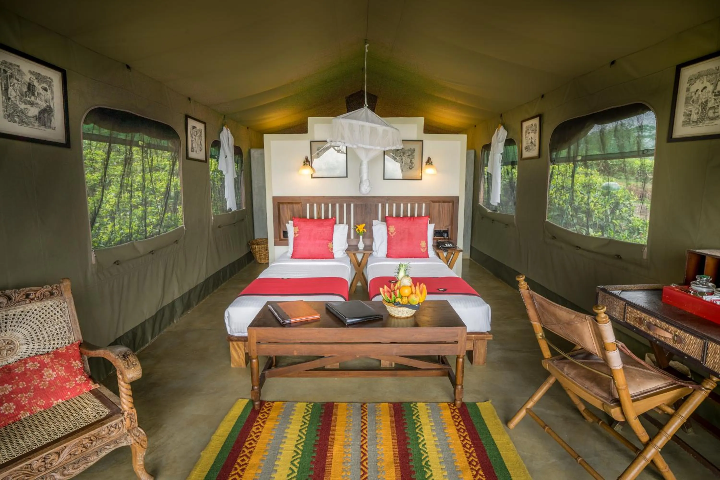 Bed in Madulkelle Tea and Eco Lodge