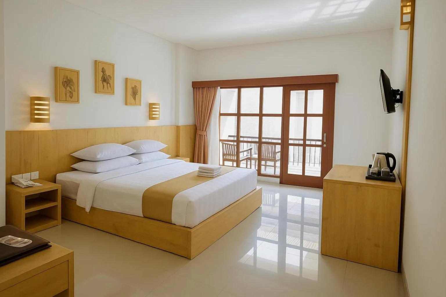 Bed in Satriya Cottages