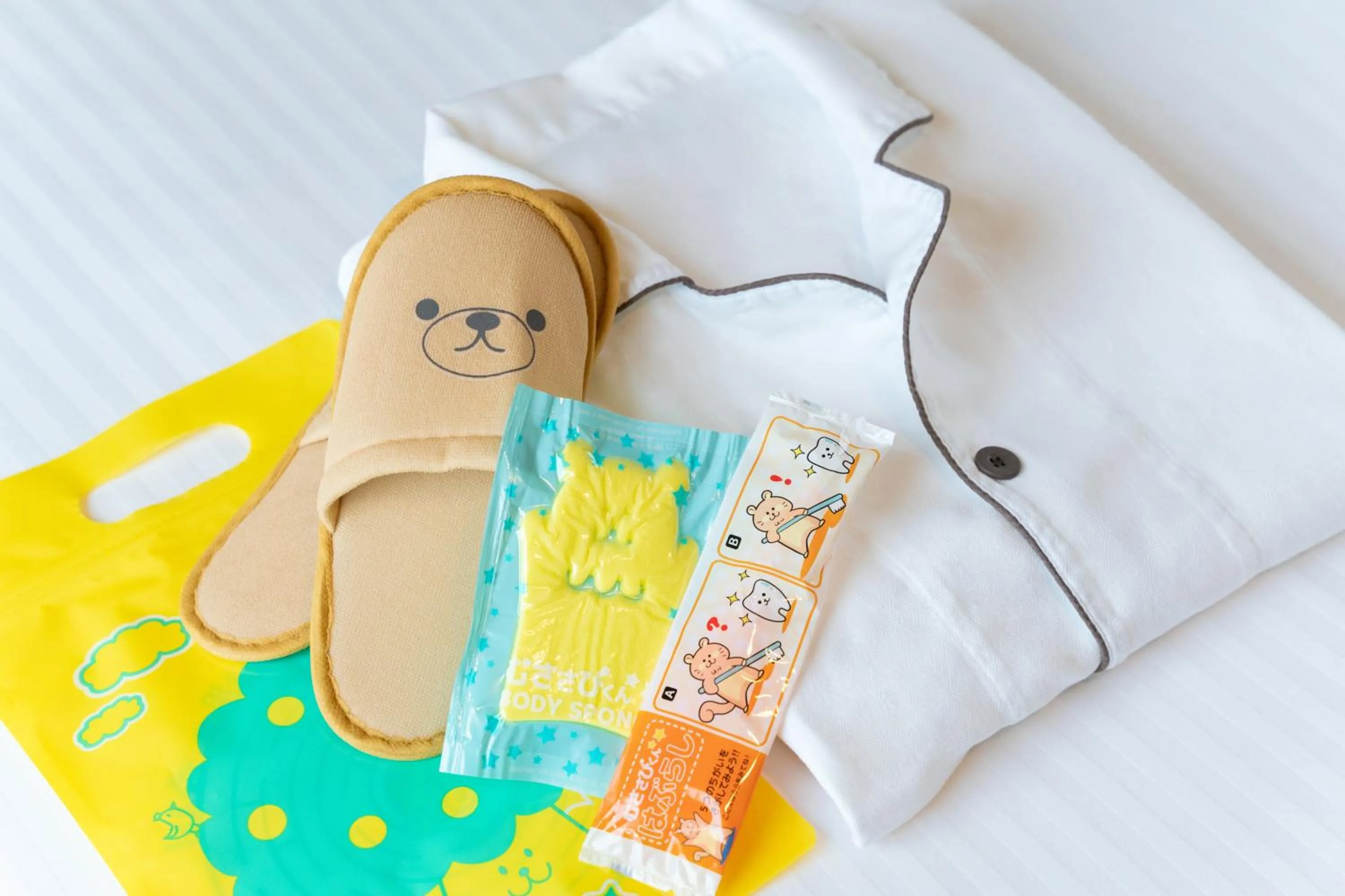 Bathroom, Bed in DoubleTree by Hilton Naha