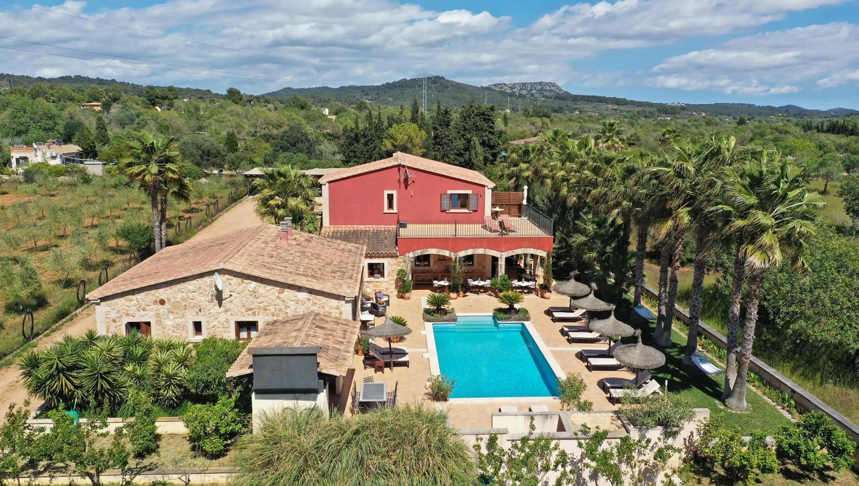 Bird's eye view, Pool View in Villa Sampoli - Agroturismo Son Sampoli - Adults only
