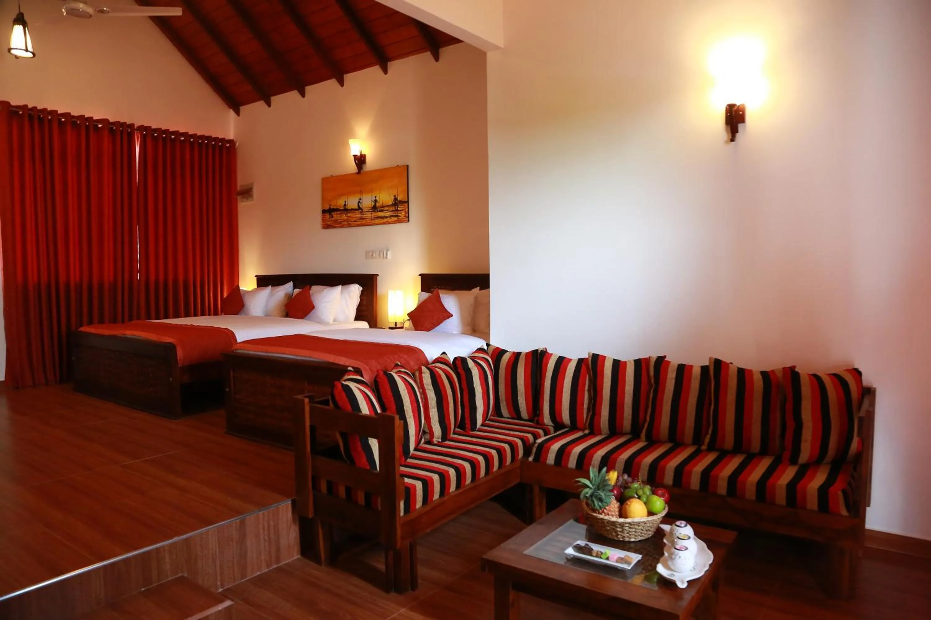 Seating area, Bed in Avonil Resort Yala