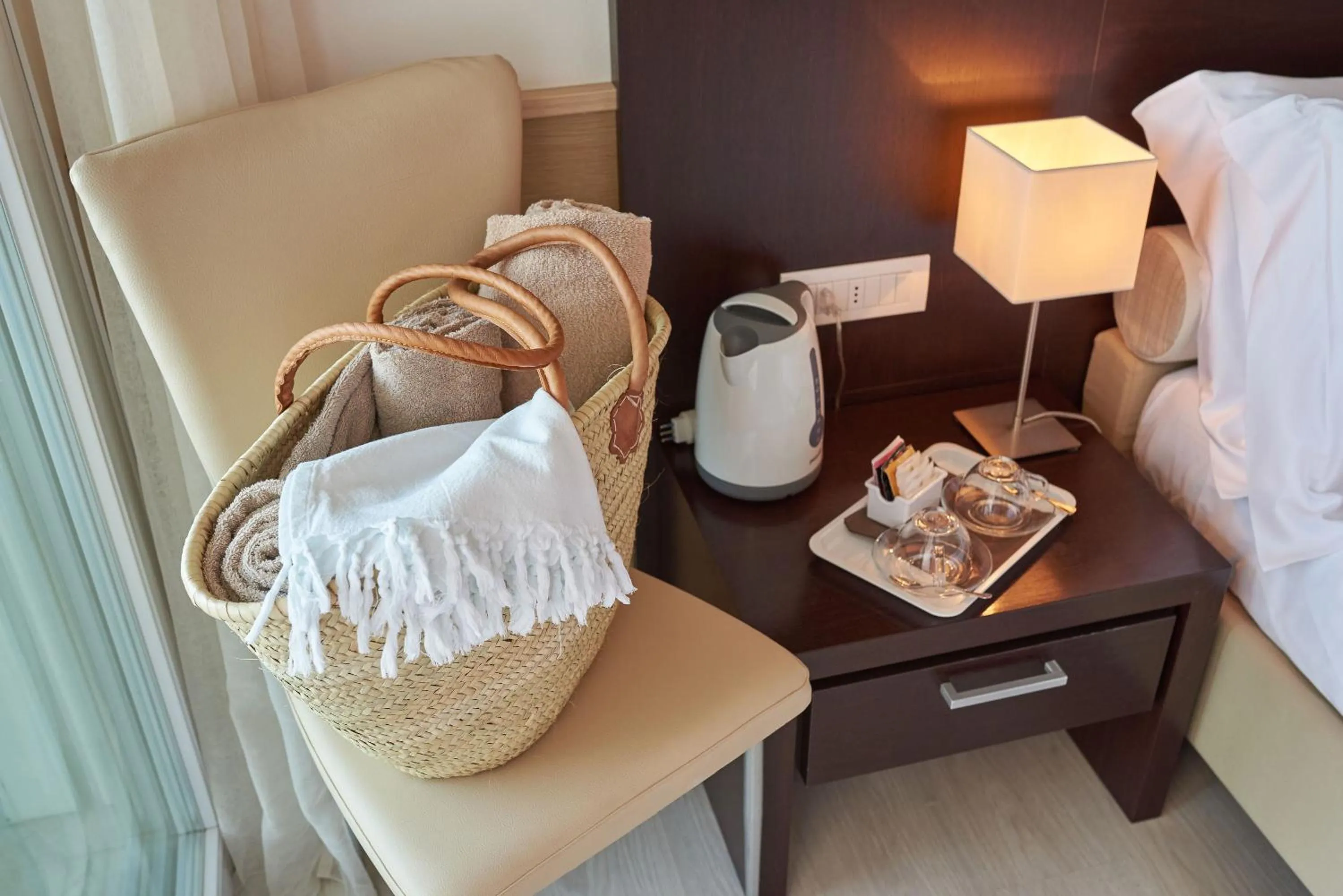 Coffee/tea facilities, Bed in Jesolopalace Hotel & Aparthotel