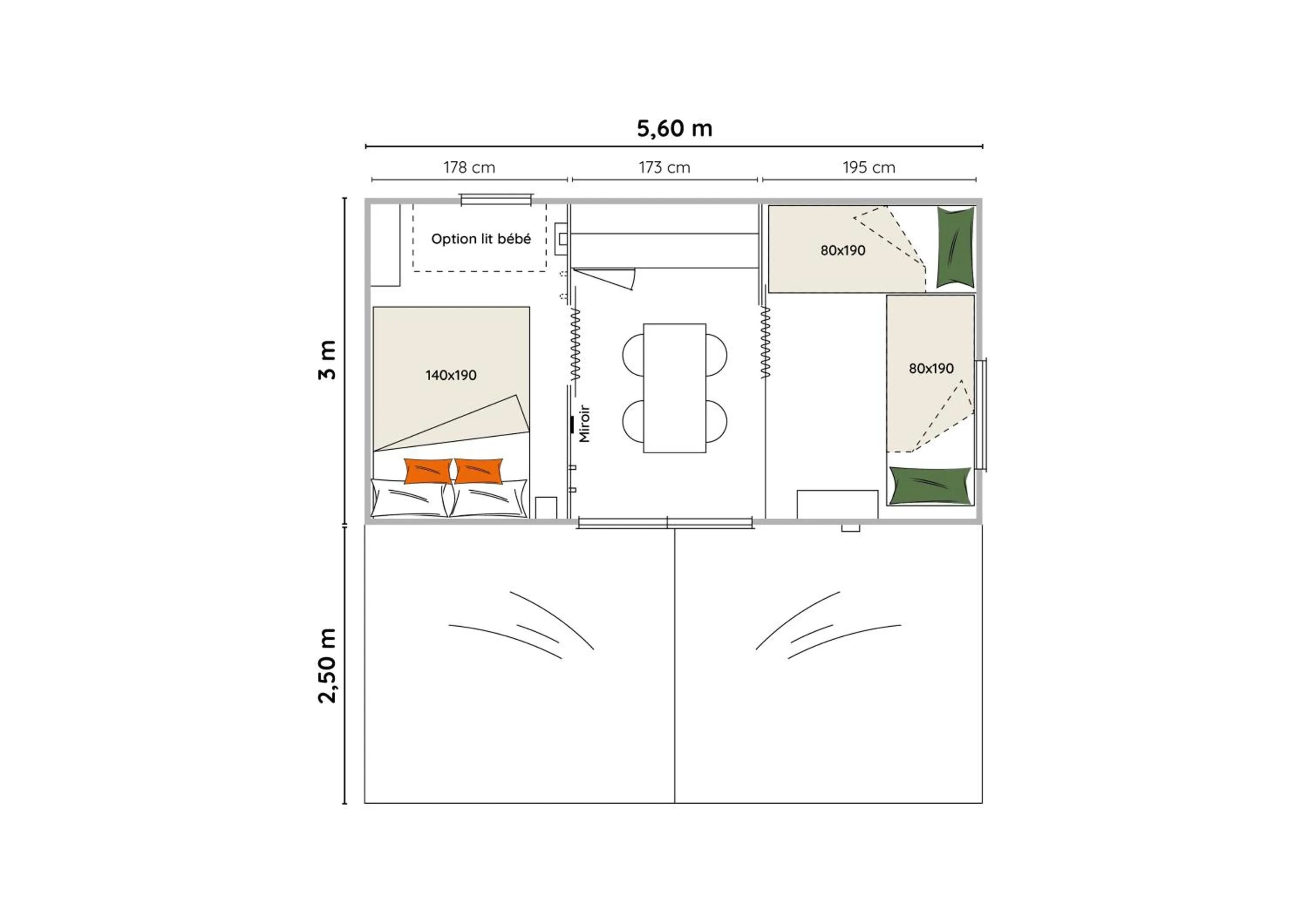 Floor plan in Camping Zocco