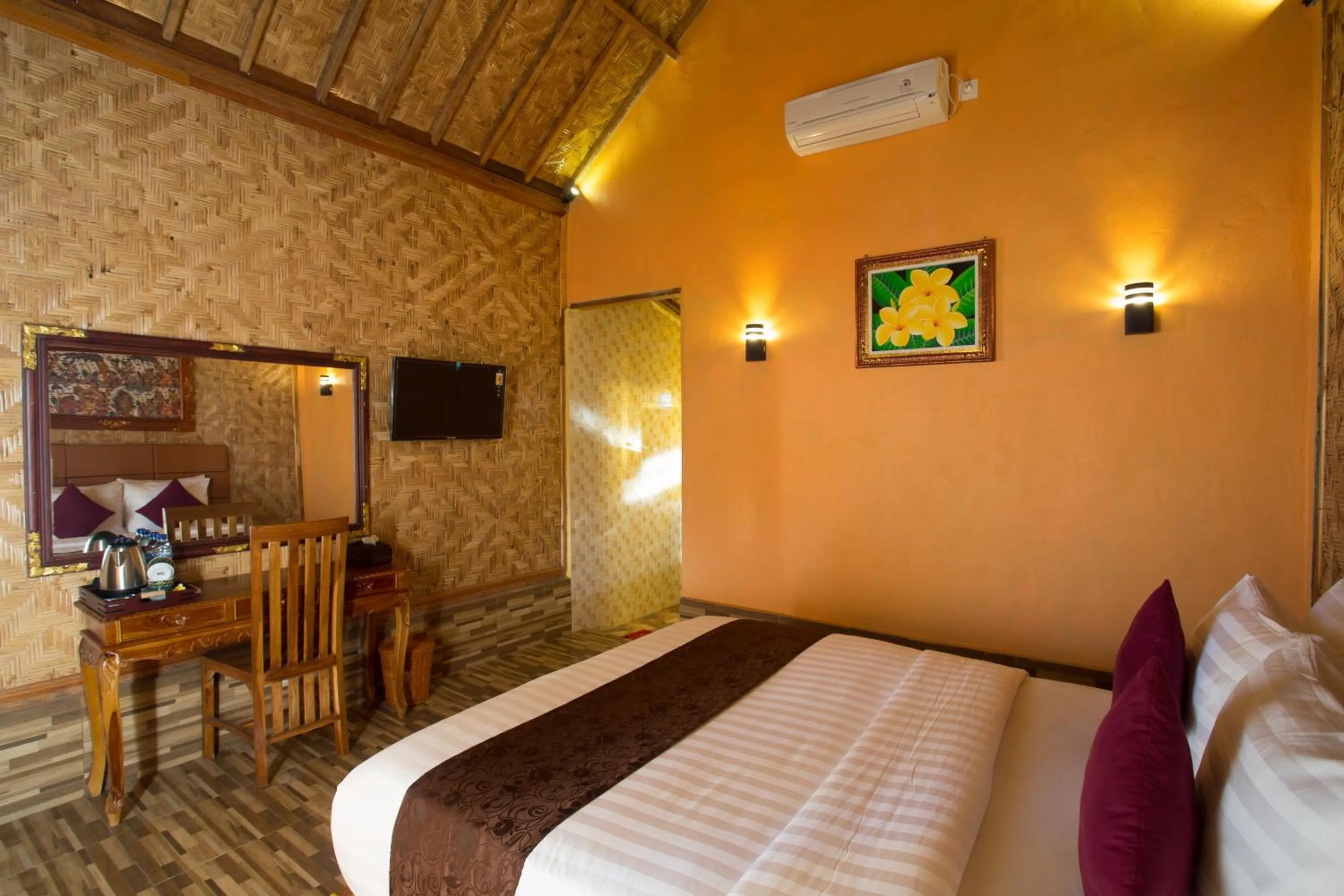 Bedroom, Bed in Rijet Villa Beach & Restaurant