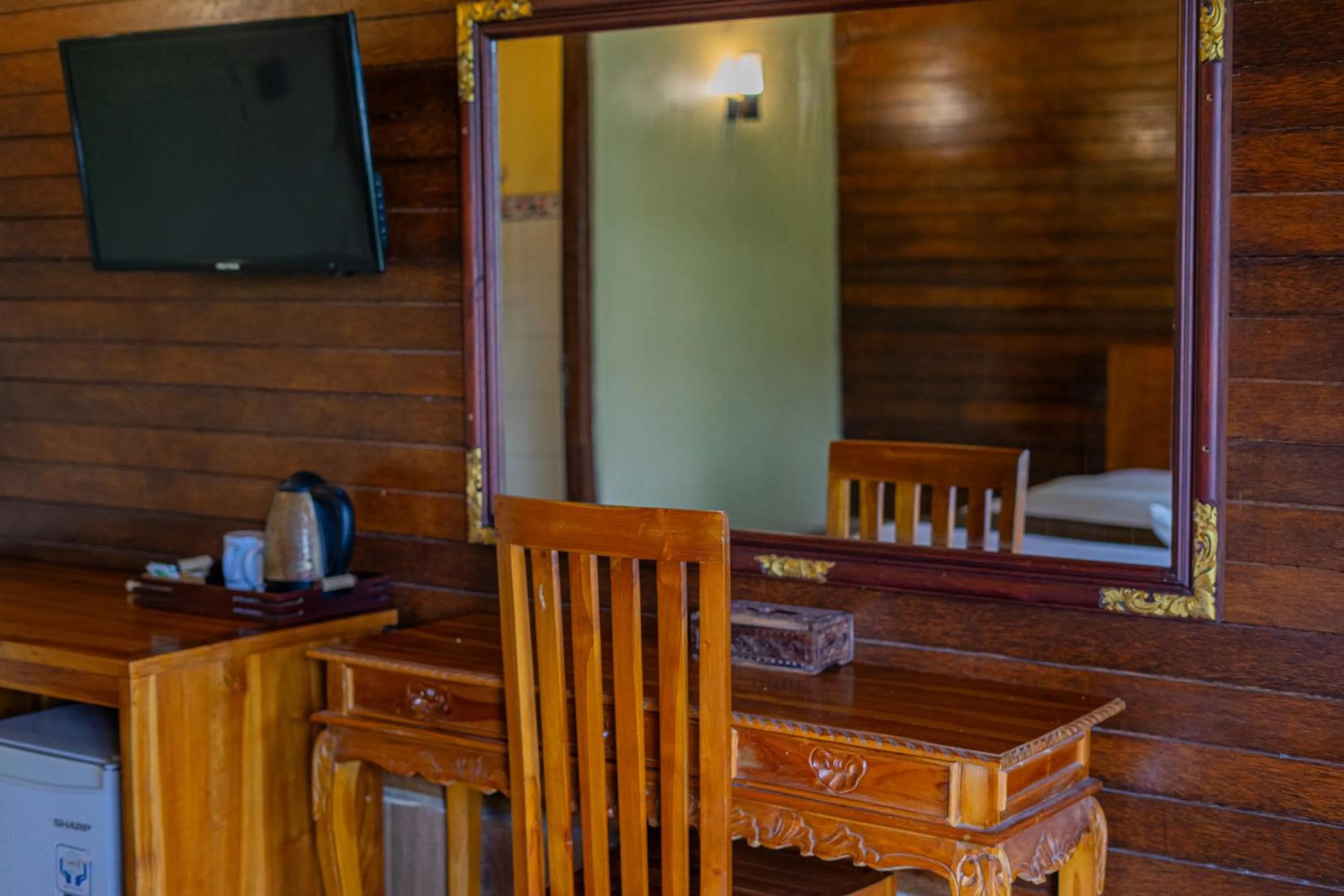 Bed in Rijet Villa Beach & Restaurant