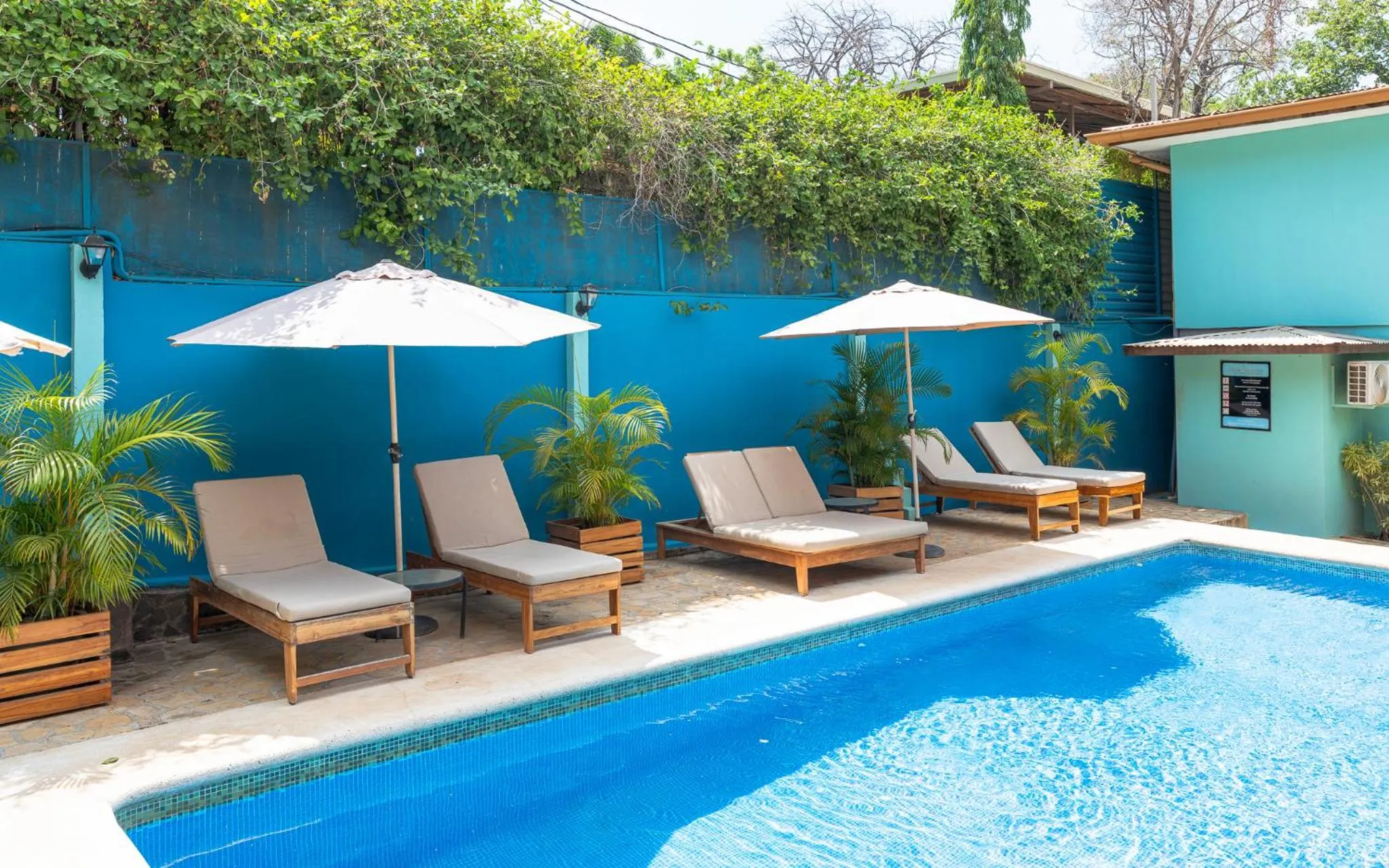 Pool view in Hotel Arco Iris