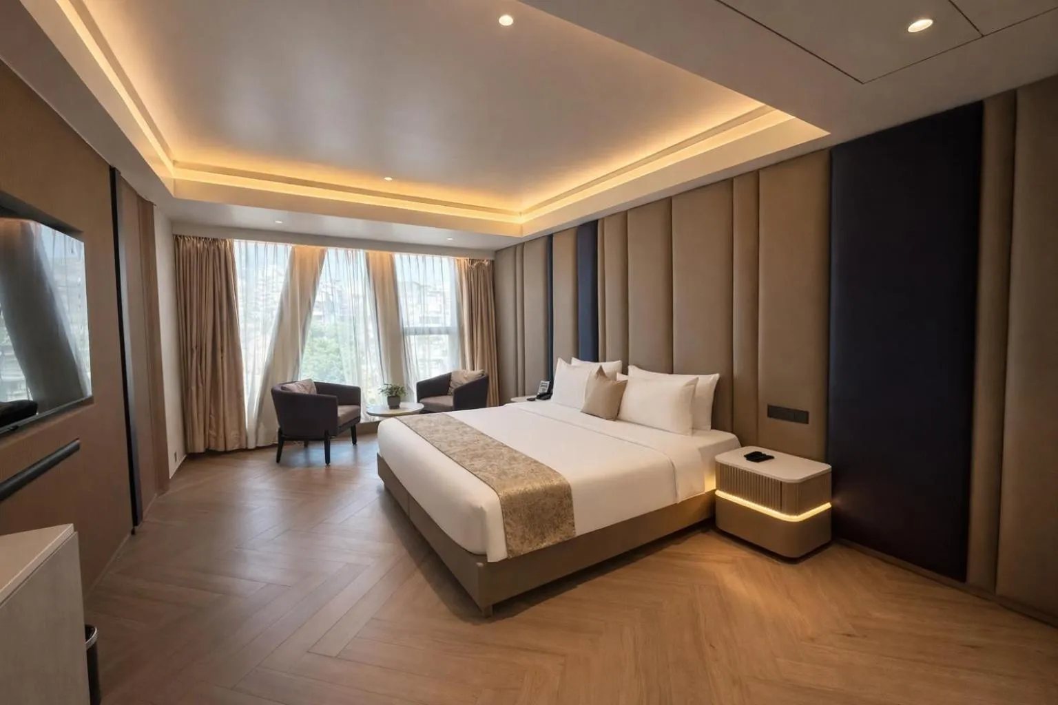 Bed in Dragonfly Hotel - The Art Hotel