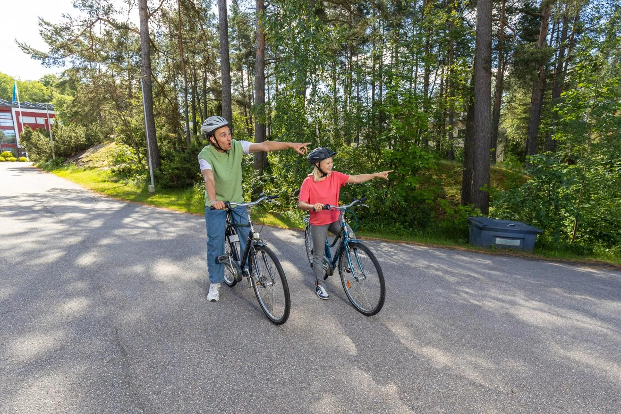 Cycling in Hostel Linnasmäki