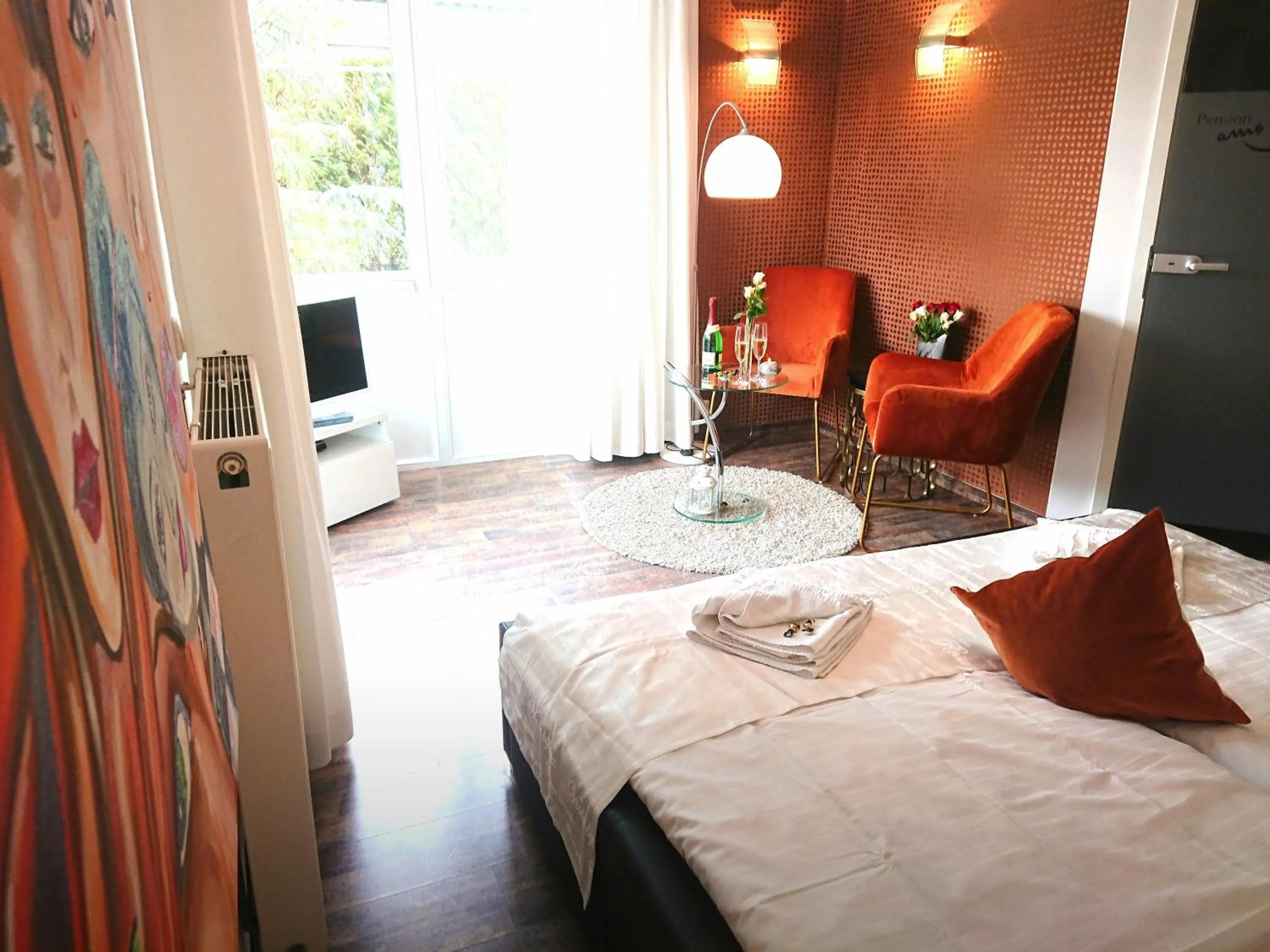 Garden view, Bed in Pension Amo Marem