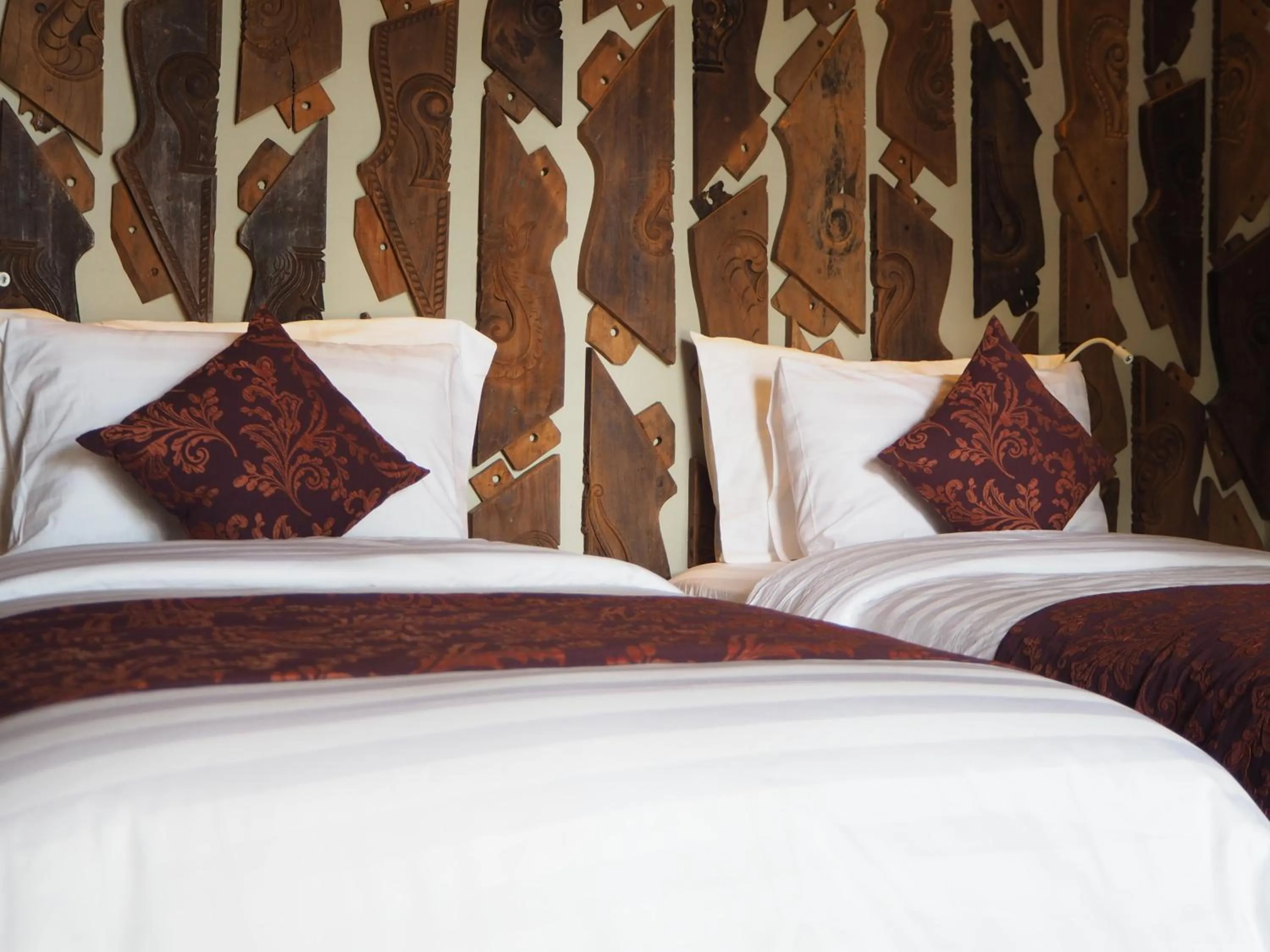 Bed in Pronoia Beach Resort