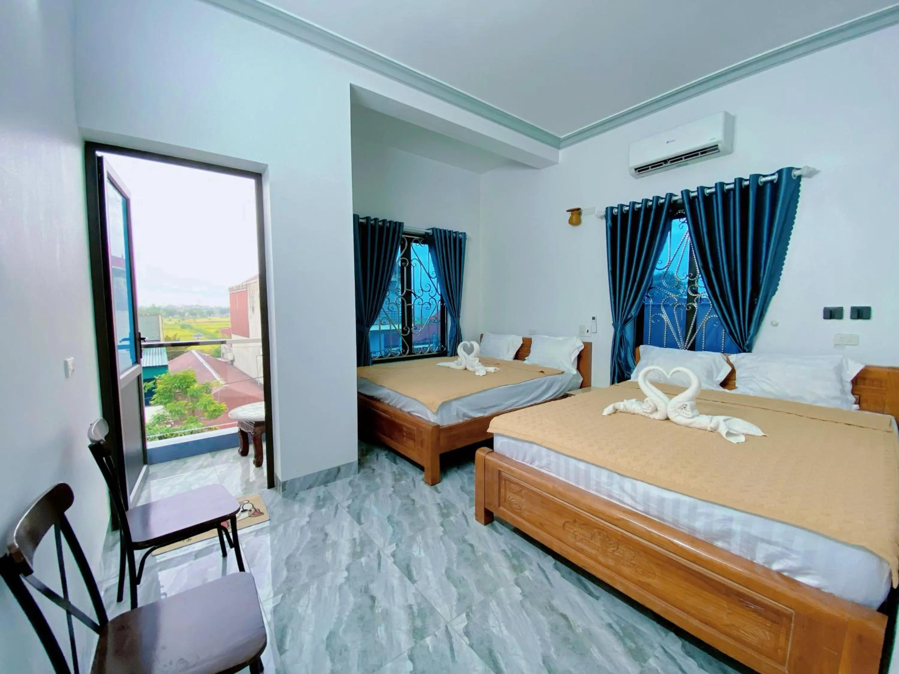 Bed in Tam Coc White Swan Homestay