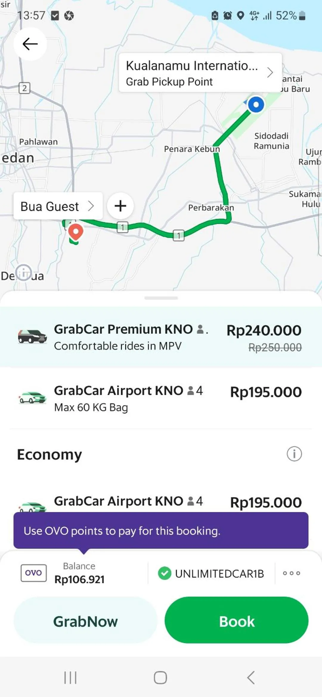 shuttle in Bua Guest House