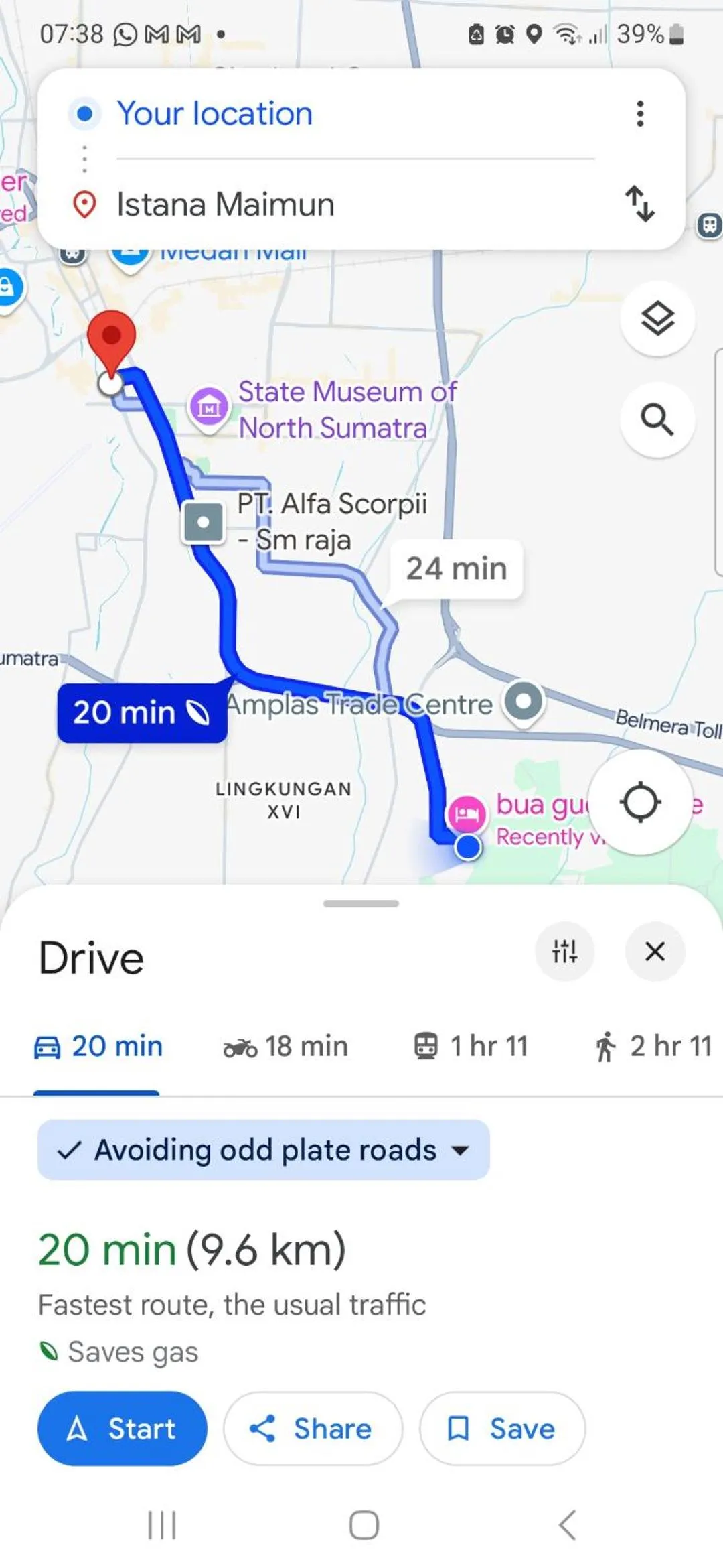 Location in Bua Guest House